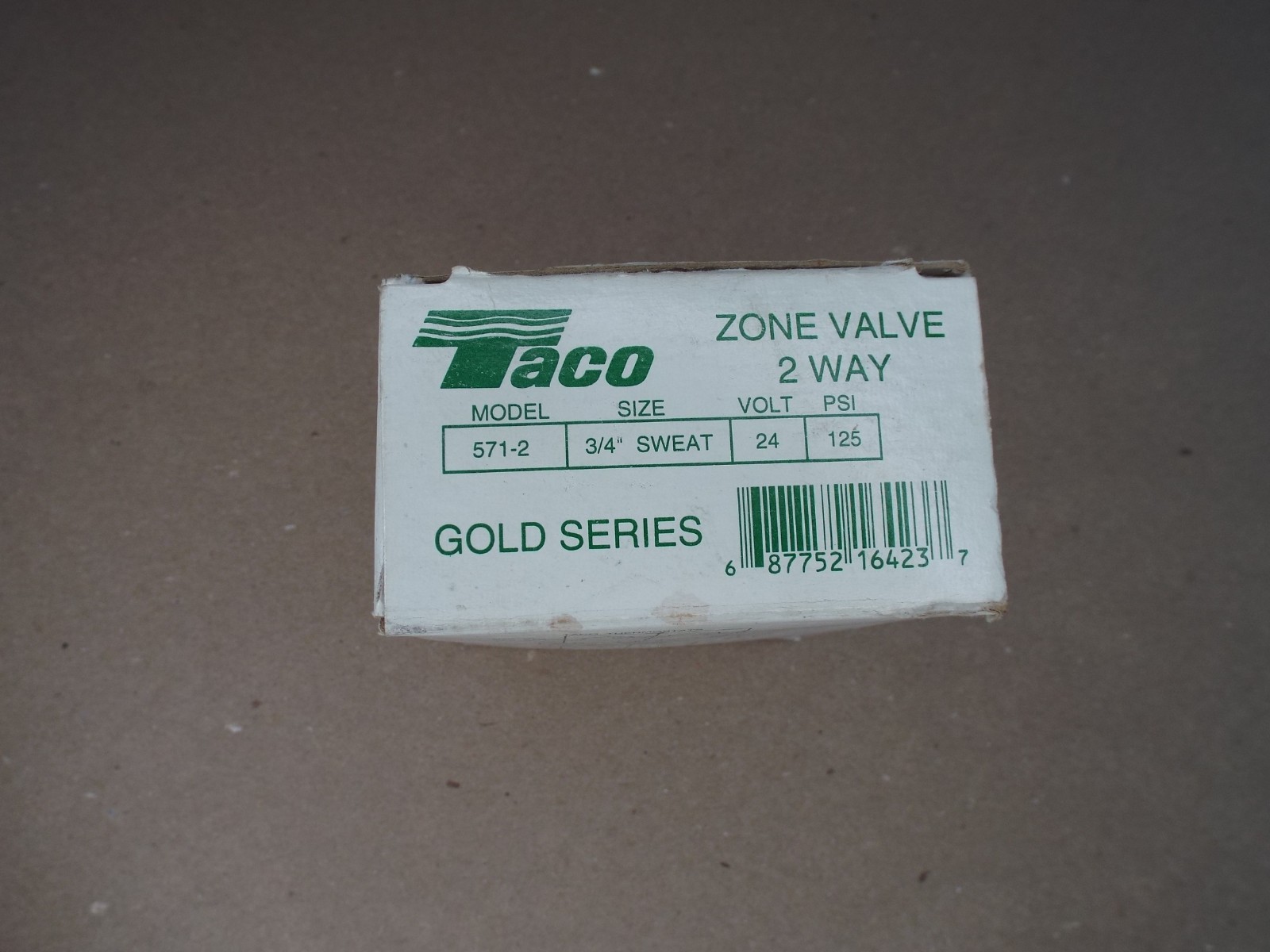 Taco Zone Valve 2 Way Gold Series 571-2 / 3/4″ 24V 125 PSI New Open Box – (Read)
