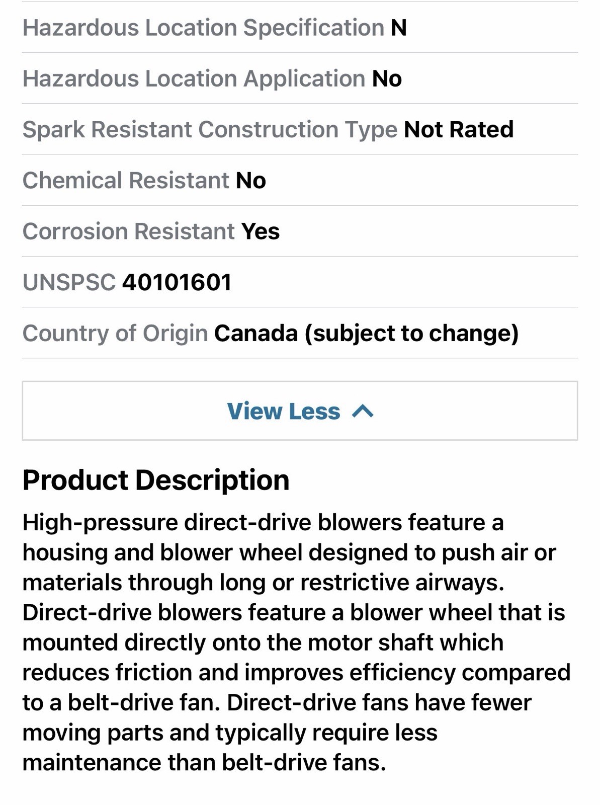 Dayton 48Lx10 High Pressure Blower,7-3/4 In Wheel Dia. 48LX10 Minor Scuff Dent