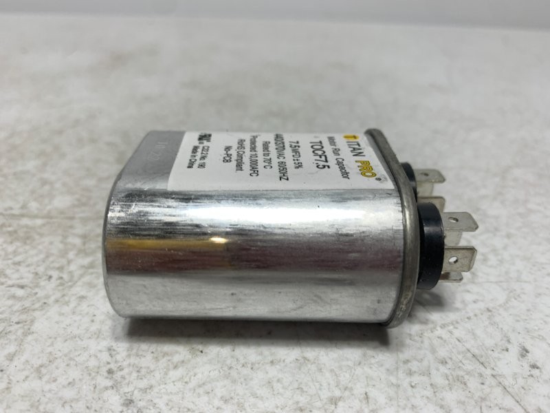 Titan Pro TOCF7.5 Run Capacitor 7.5 MFD 440/370V Oval