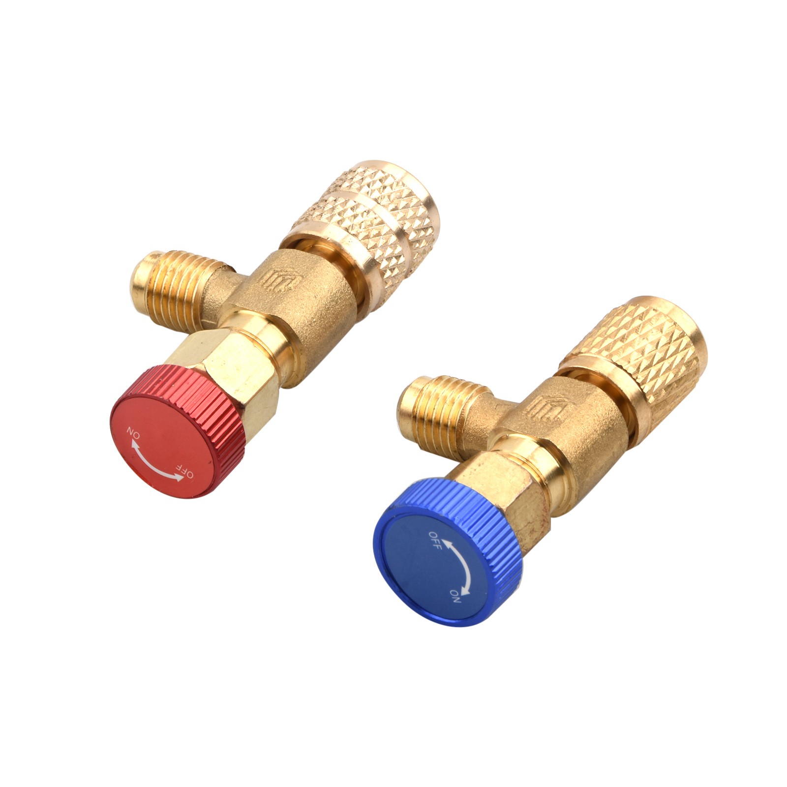 2pcs 1/4in-5/16in (R410), 1/4in-1/4in (R22) air conditioner safety valve