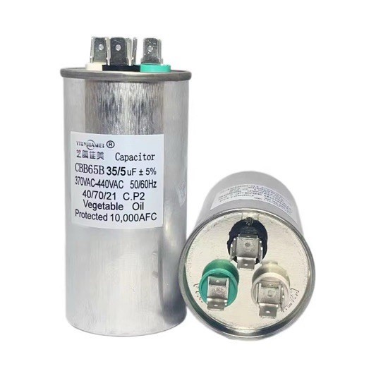 35/5 uF MFD 35+5 370-440V AC Dual Run Capacitor HVAC AC Motor Pro Grade