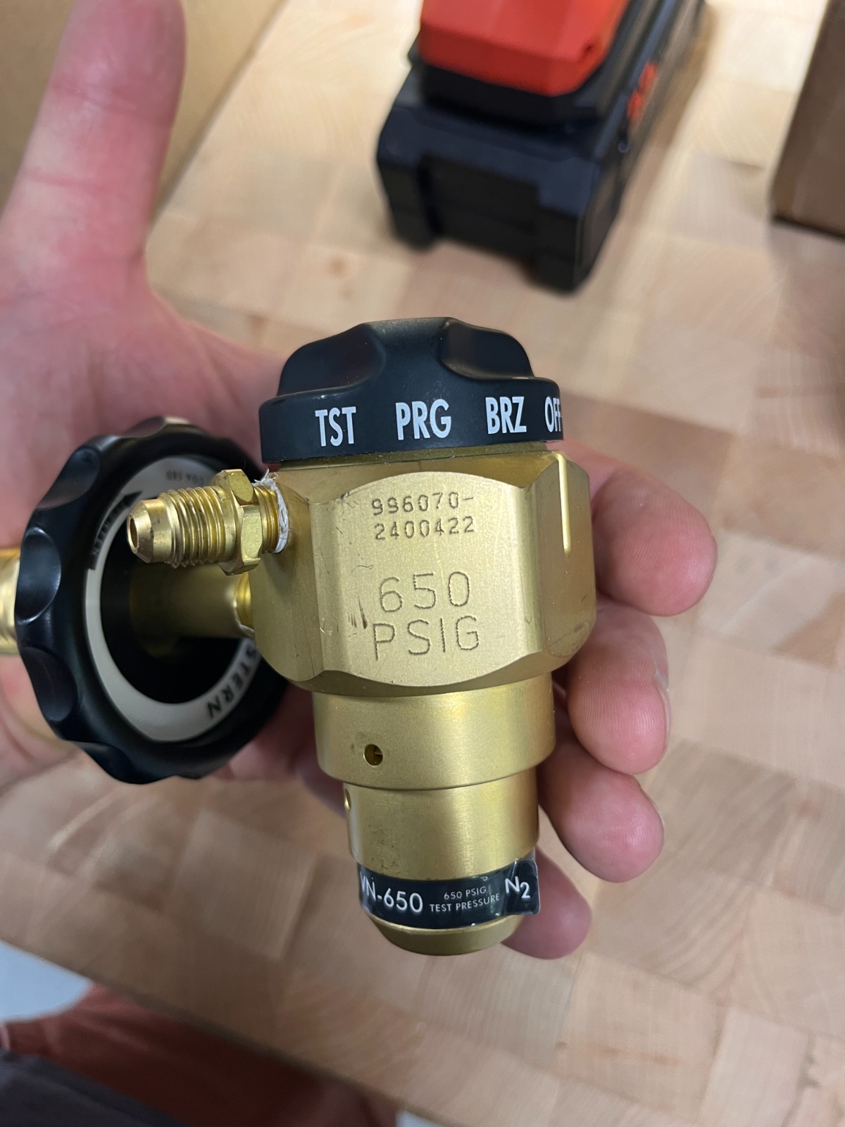 Western Enterprises VN-650 Flowmeter Nitrogen Purging Regulator w/650 PSI Test