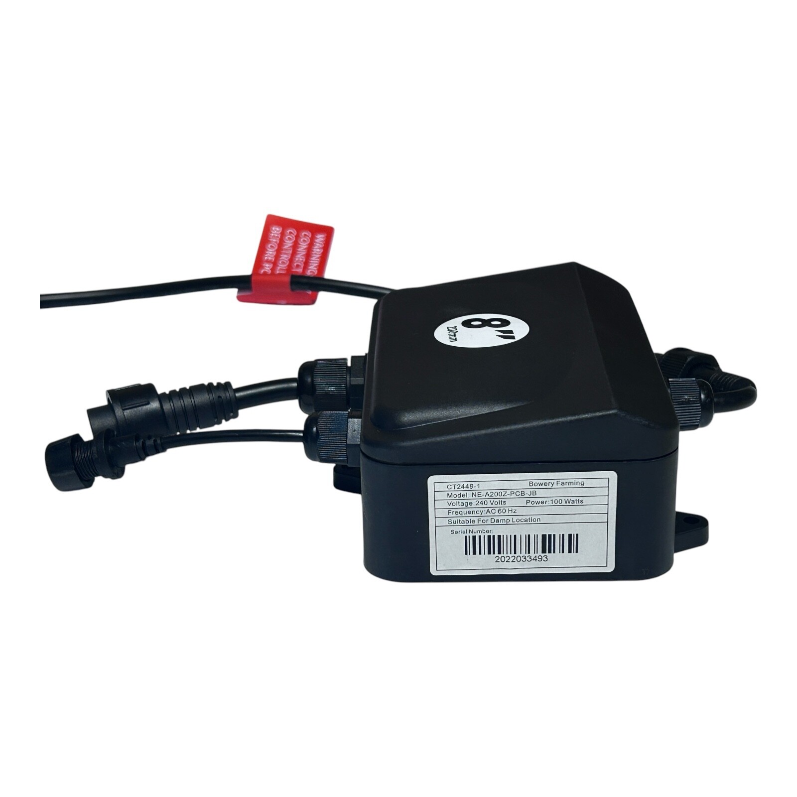 EC Motor Hyper Fan CT2449-1 Ventilation 8″ Ducting Extraction Blower 1205 CMH