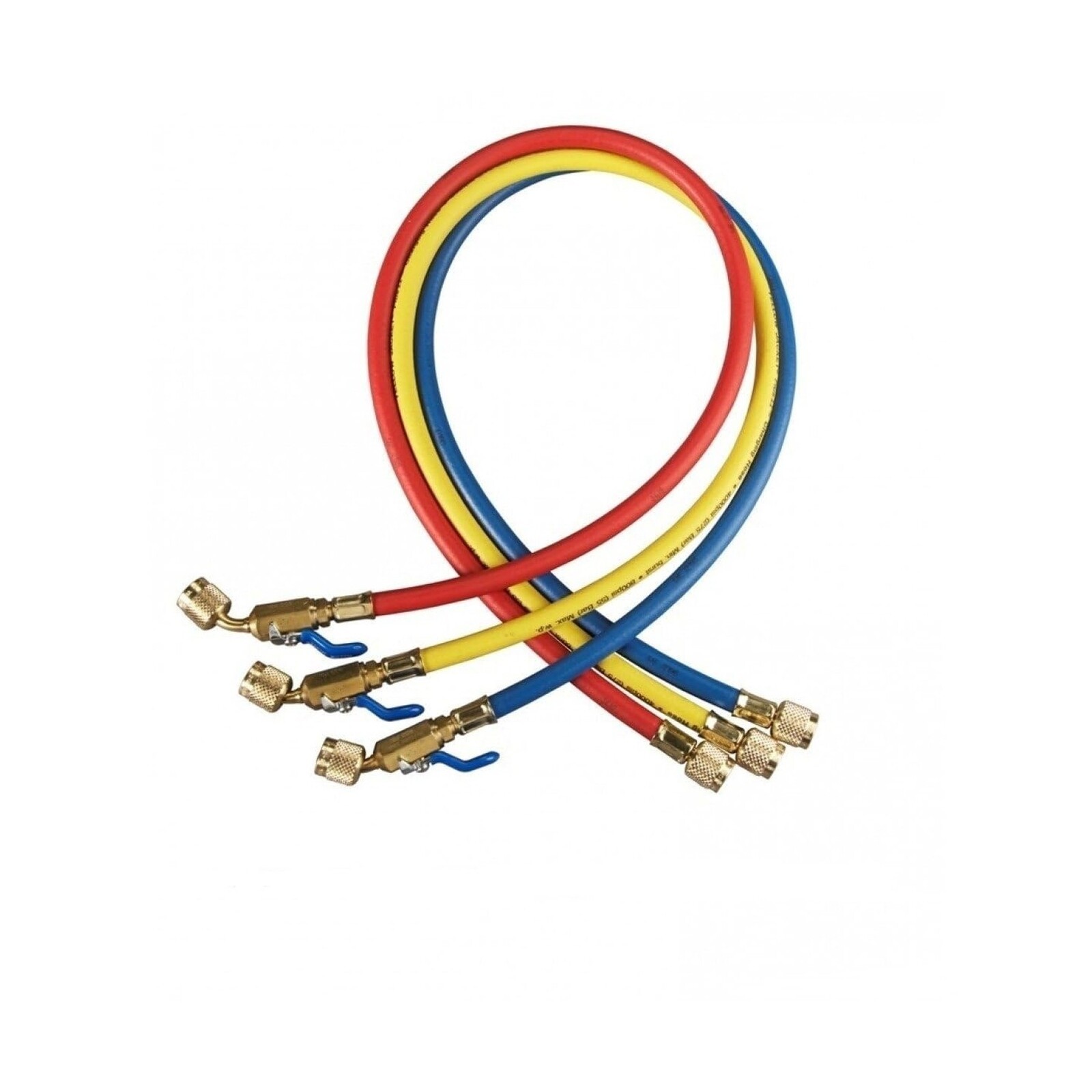 Yellow Jacket Manifold Hose Set, 72 in, Red, Yellow, Blue