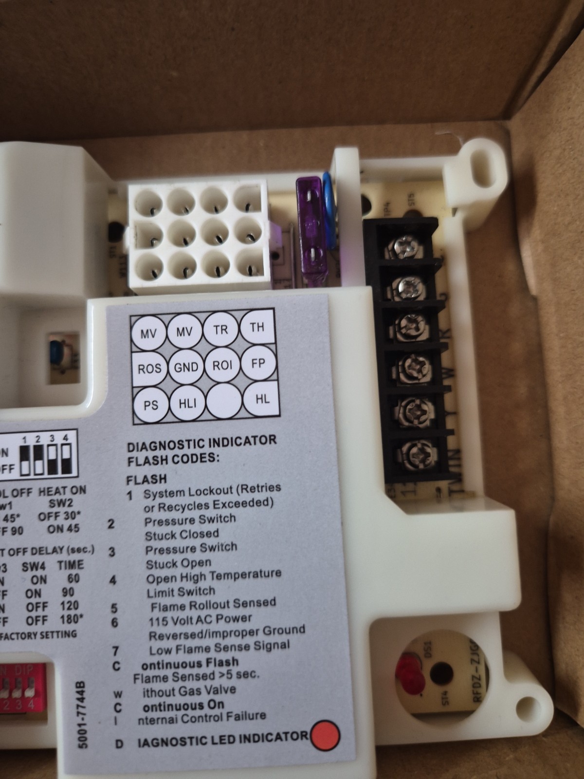 Universal Integrated Furnace Fan Control Board for White-Rodgers 50A55-843