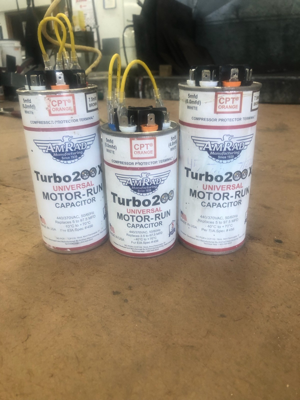 AMRAD Turbo 200 X Universal Motor – RUN Capacitor 440/370 VAC | 5.0mfd – 97.5mfd