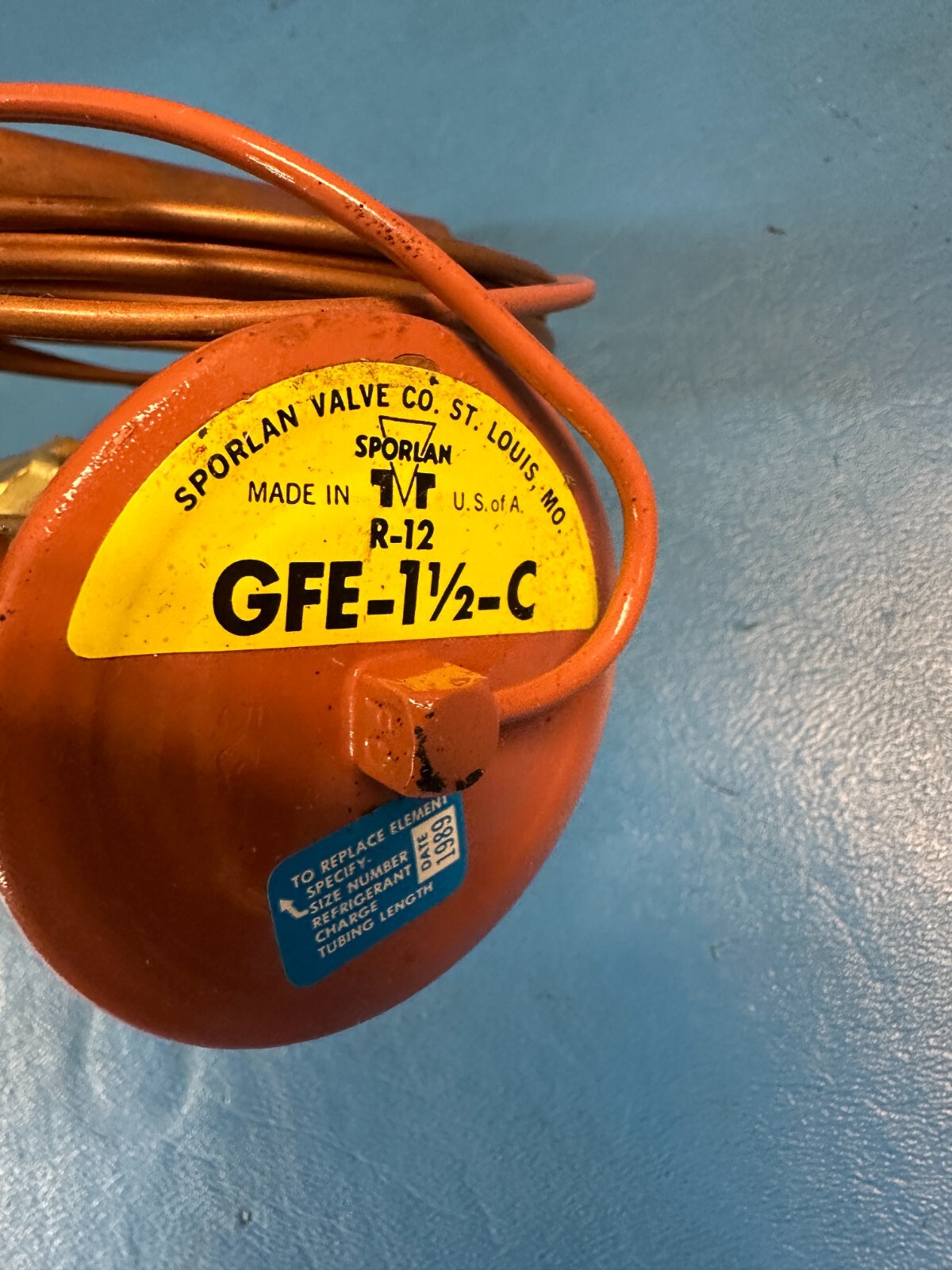Sporlan 5′ Tubing Refrigerant-12 Thermostatic Expansion Valve GFE-1 1/2-C
