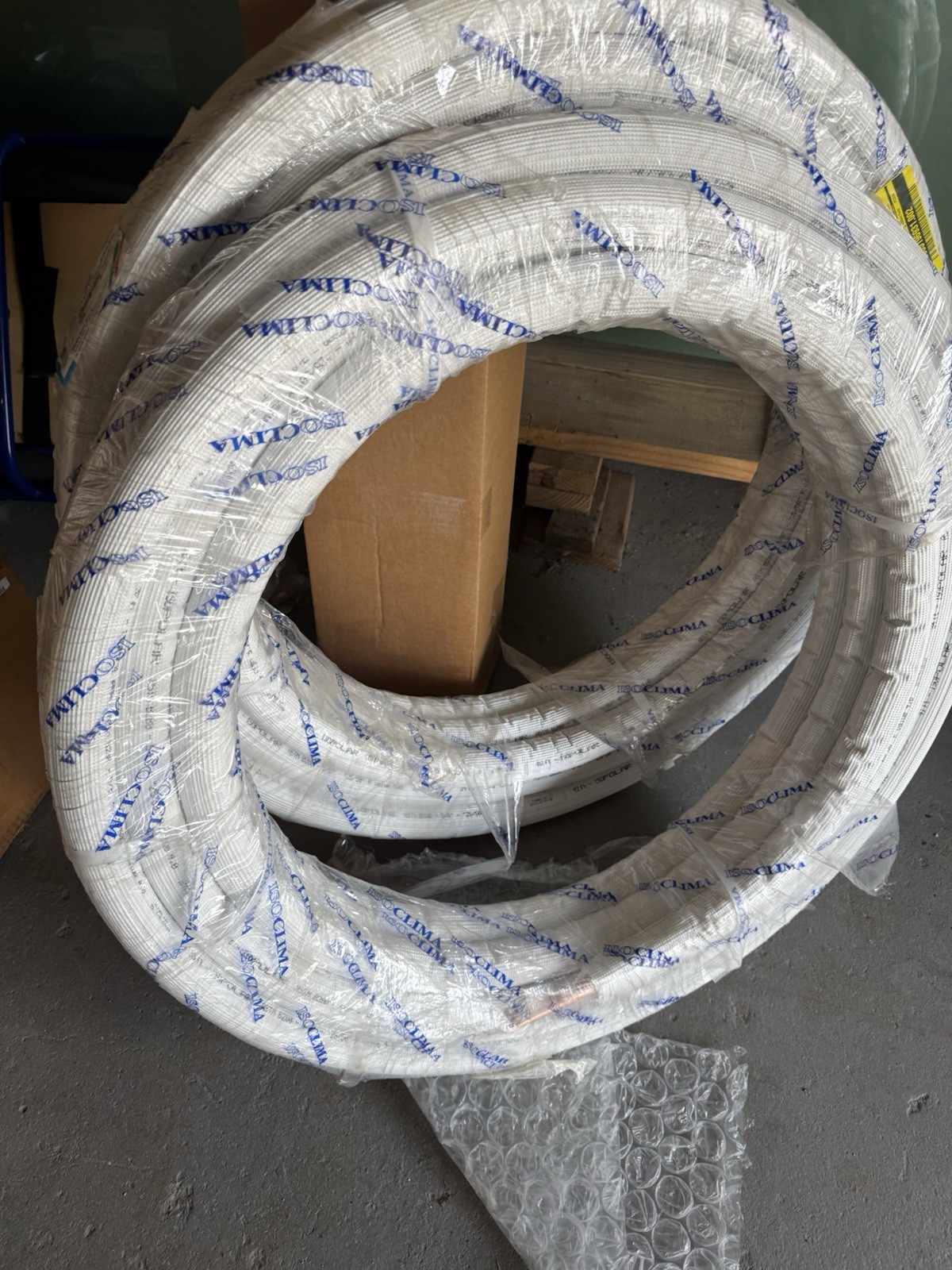 New 5/8” Line Set 1/2” Insulation Copper 5/8” 50’ Isopolar Italy ISO58-12-50