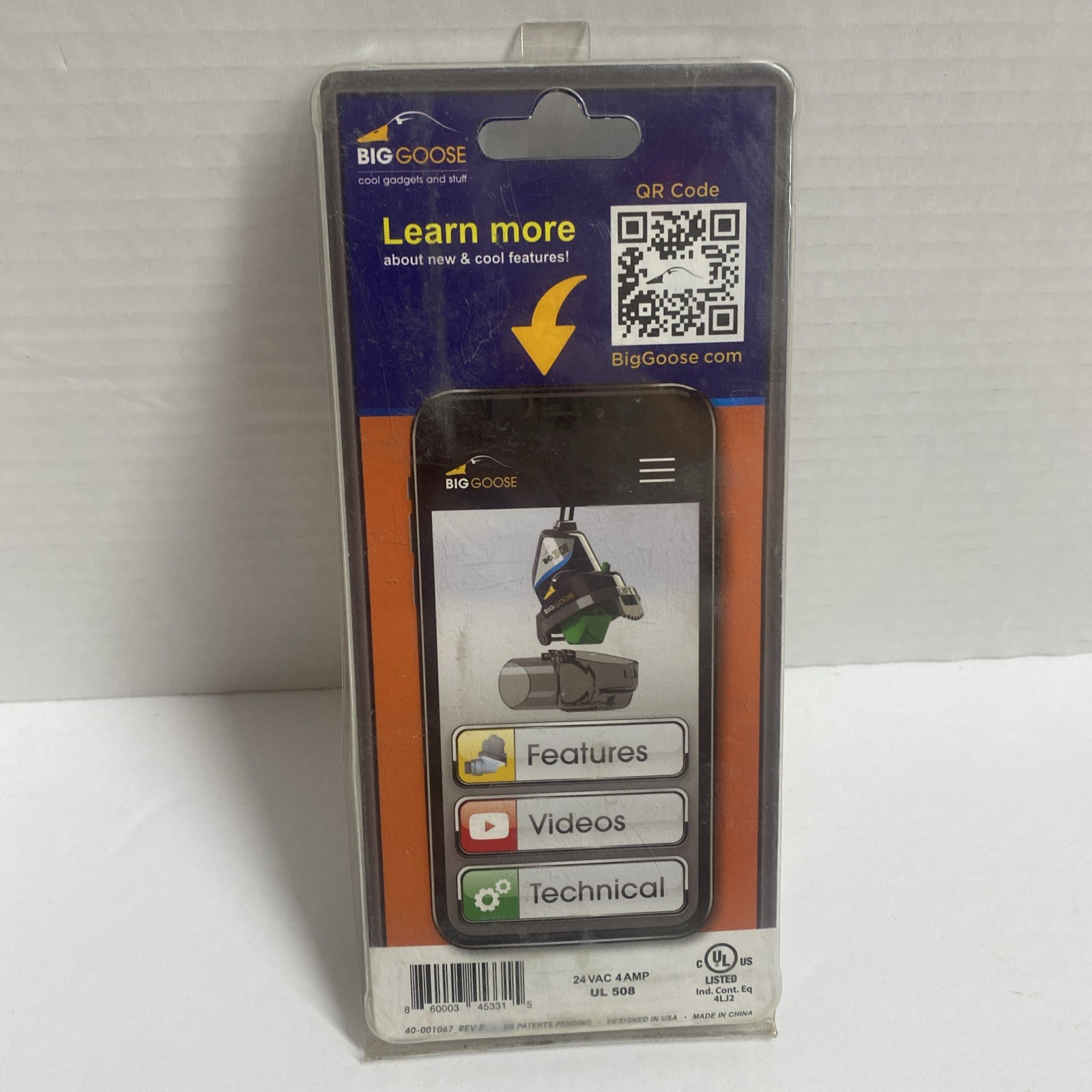 Big Goose BG-301 Float Switch 24VAC 4A UL 508 Latching Snap Action 60in Wire A2