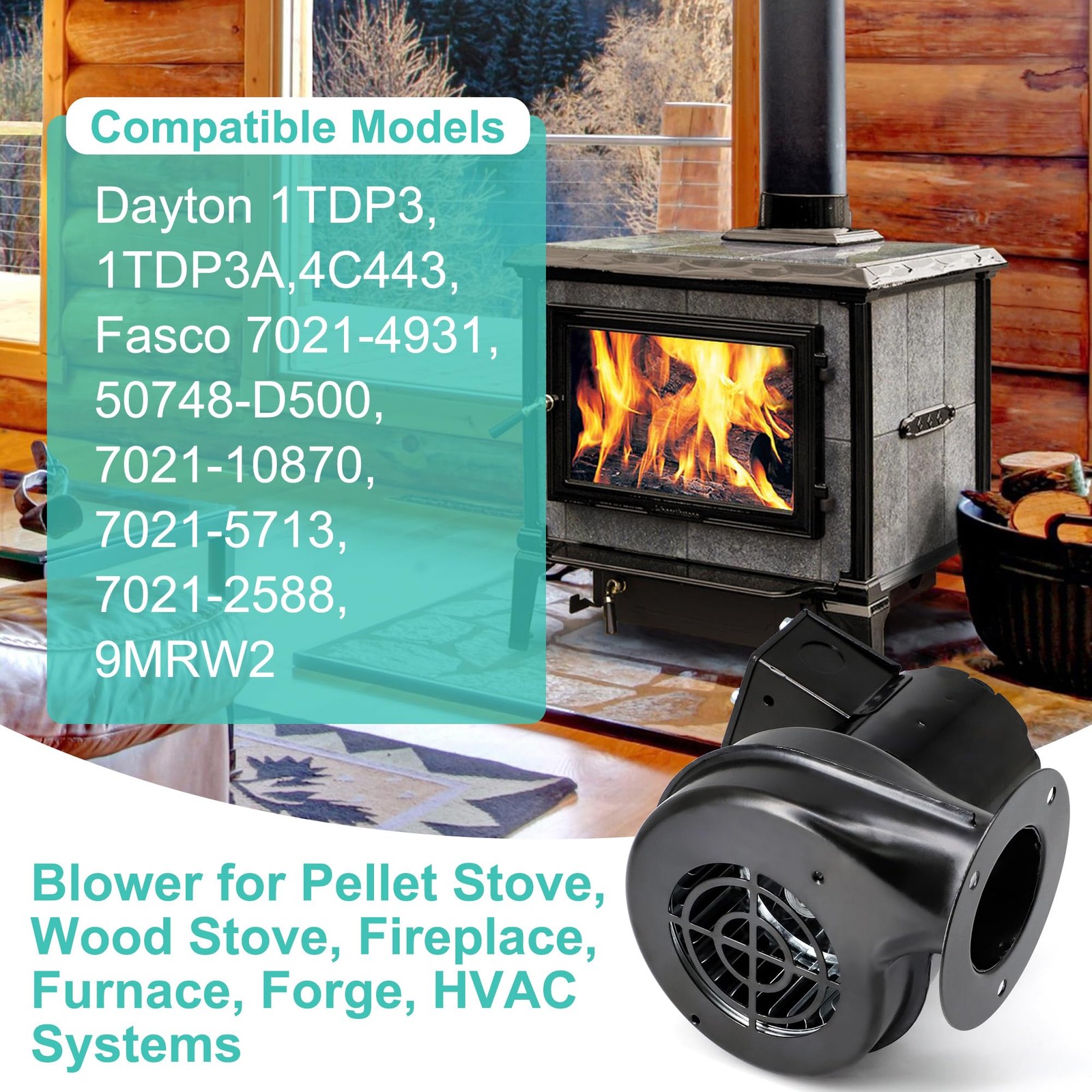 Hipoilk Draft Inducer Blower Motor Replacement for Dayton 1TDP3, 1TDP3A,…