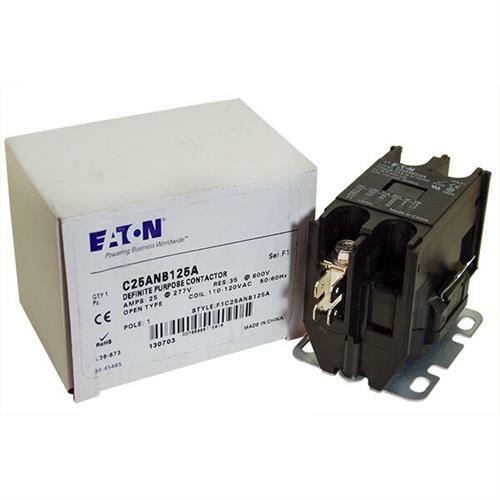 EATON DEFINITE PURPOSE CONTACTOR C25ANB125A – 25A Single-Pole 120V Coil