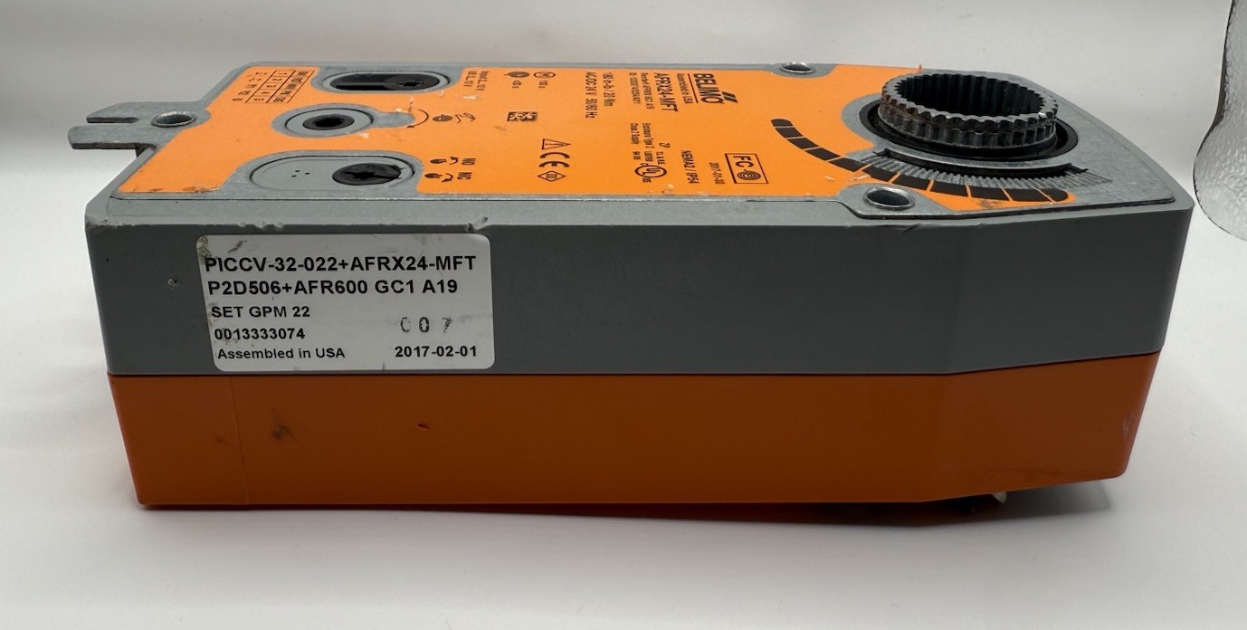 Belimo Actuator 180 in-lb / 20Nm AC/DC 24V 50/60Hz AFRX24-MFT: Used / Untested