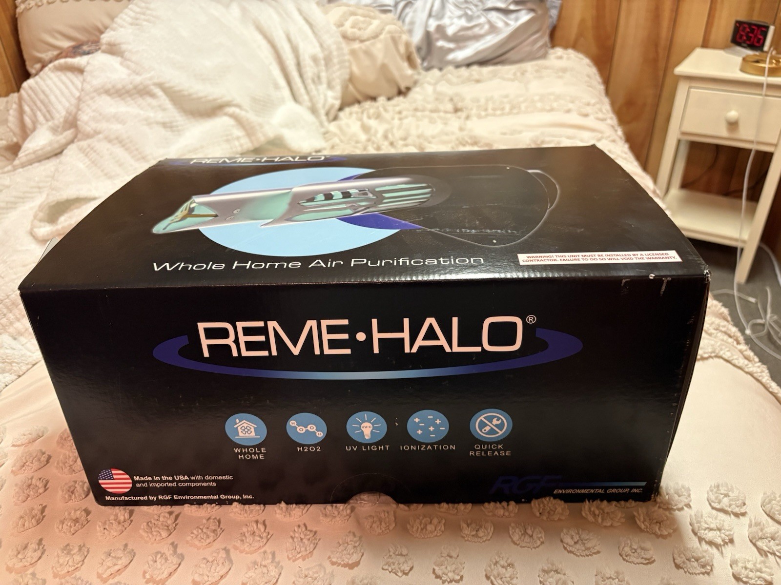 RGF Environmental Group REME HALO Ducted Air Purifier UV Ionization Whole House