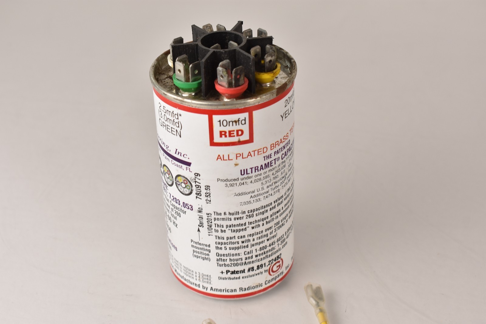 Amrad Engineering Turbo 200 Variable up to 67.5 MFD 370/440 VAC Capacitor