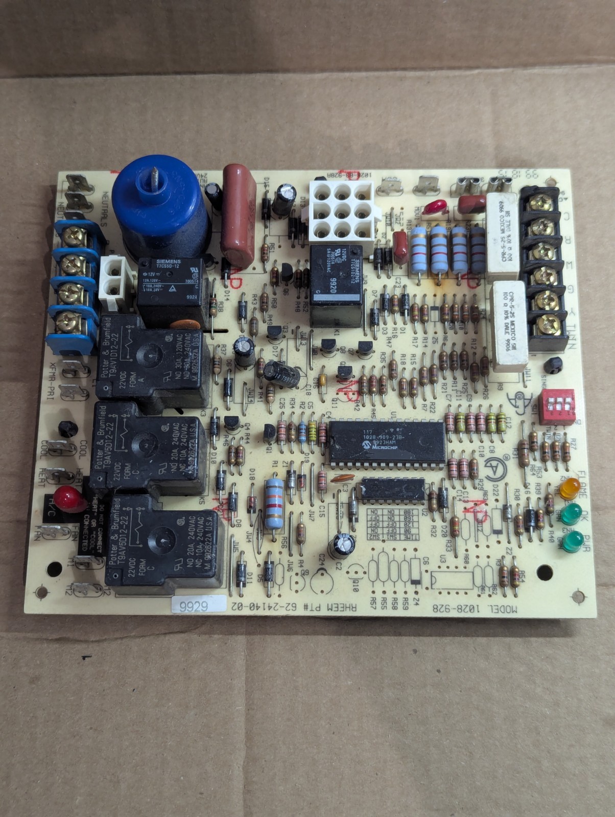 Rheem 1028-83-928A 1028-928 62-24140-02 Furnace OEM Control Board Tested