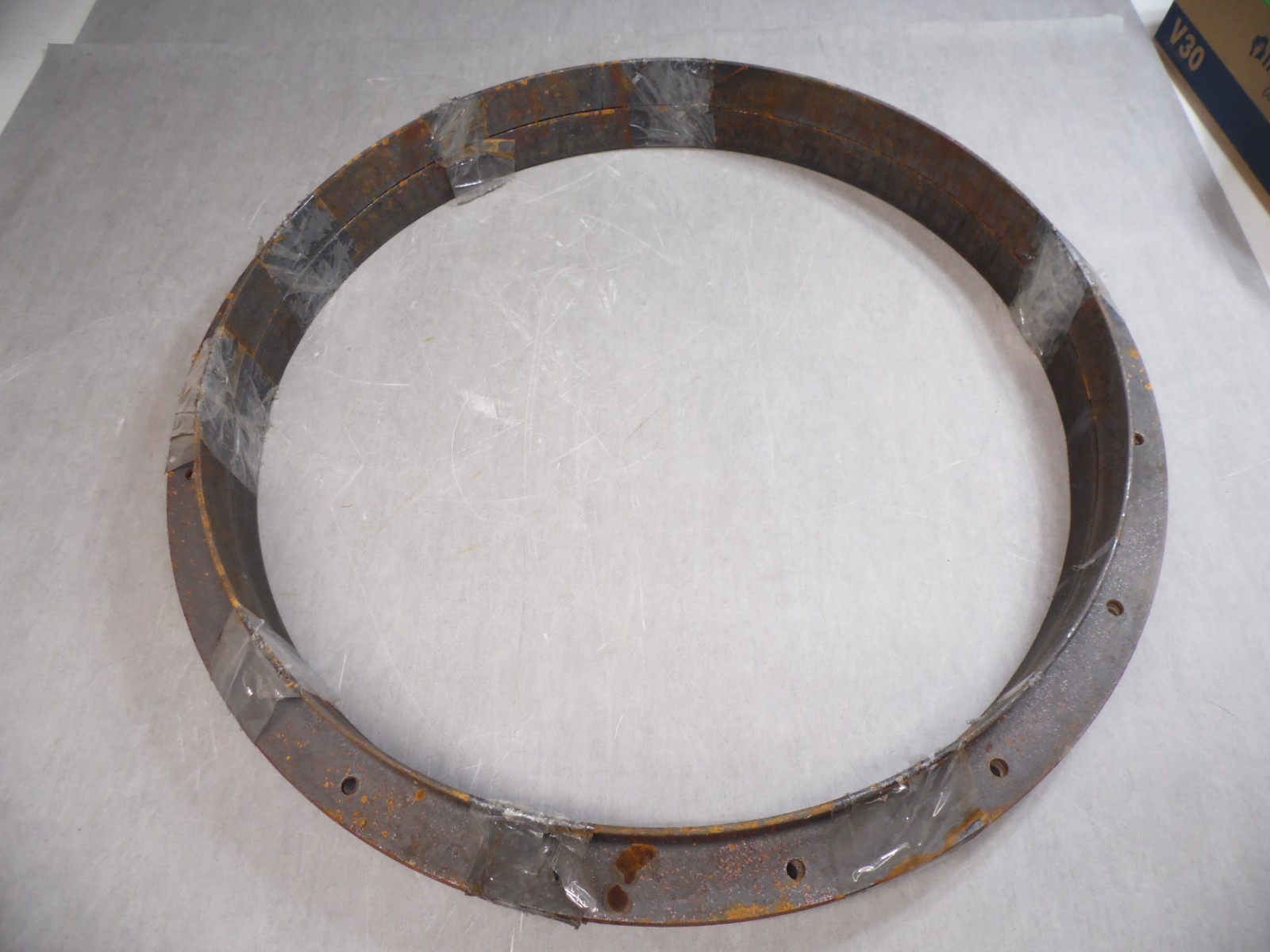 2pc 2″ x 3/16″ Rolled Angle Iron Ring Set 28-1/8″ ID x with 16 Punched Holes