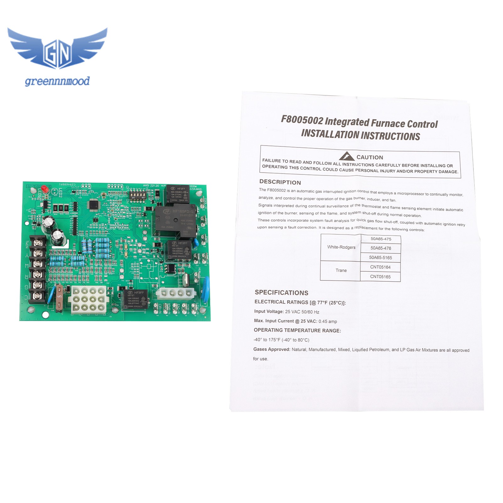 50A65-475 GUARANTEED WORKING 50A65-475-08 Furnace Control Board D341396P04