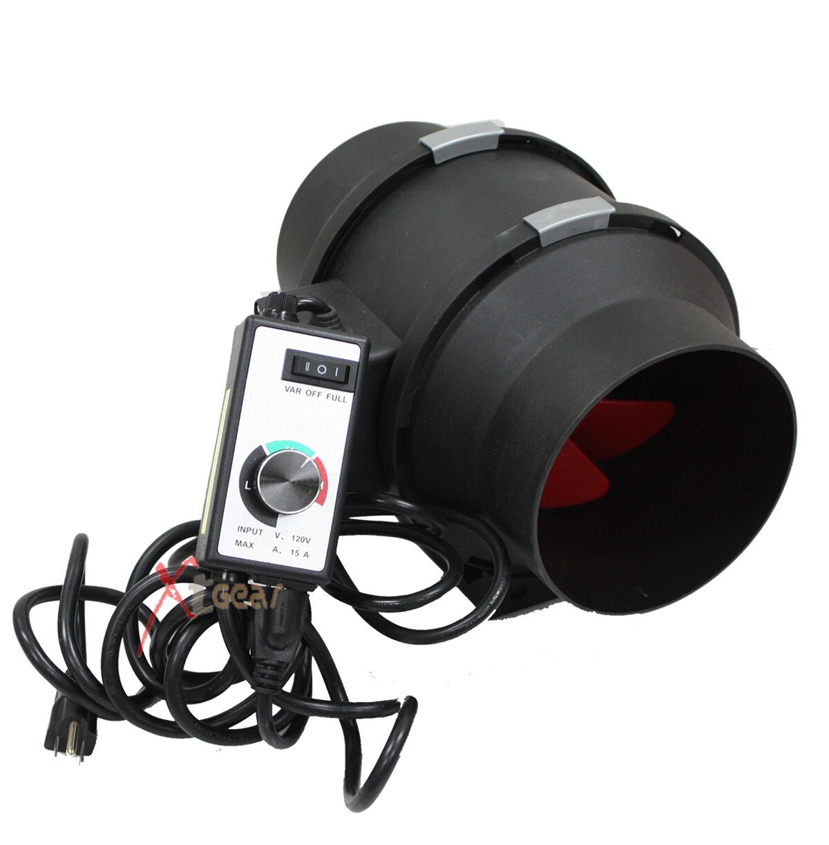 New 6″ Inline Mixed Flow Fan 341CFM 60Hz 120V 70W 6 Inch w/ Fan Controller