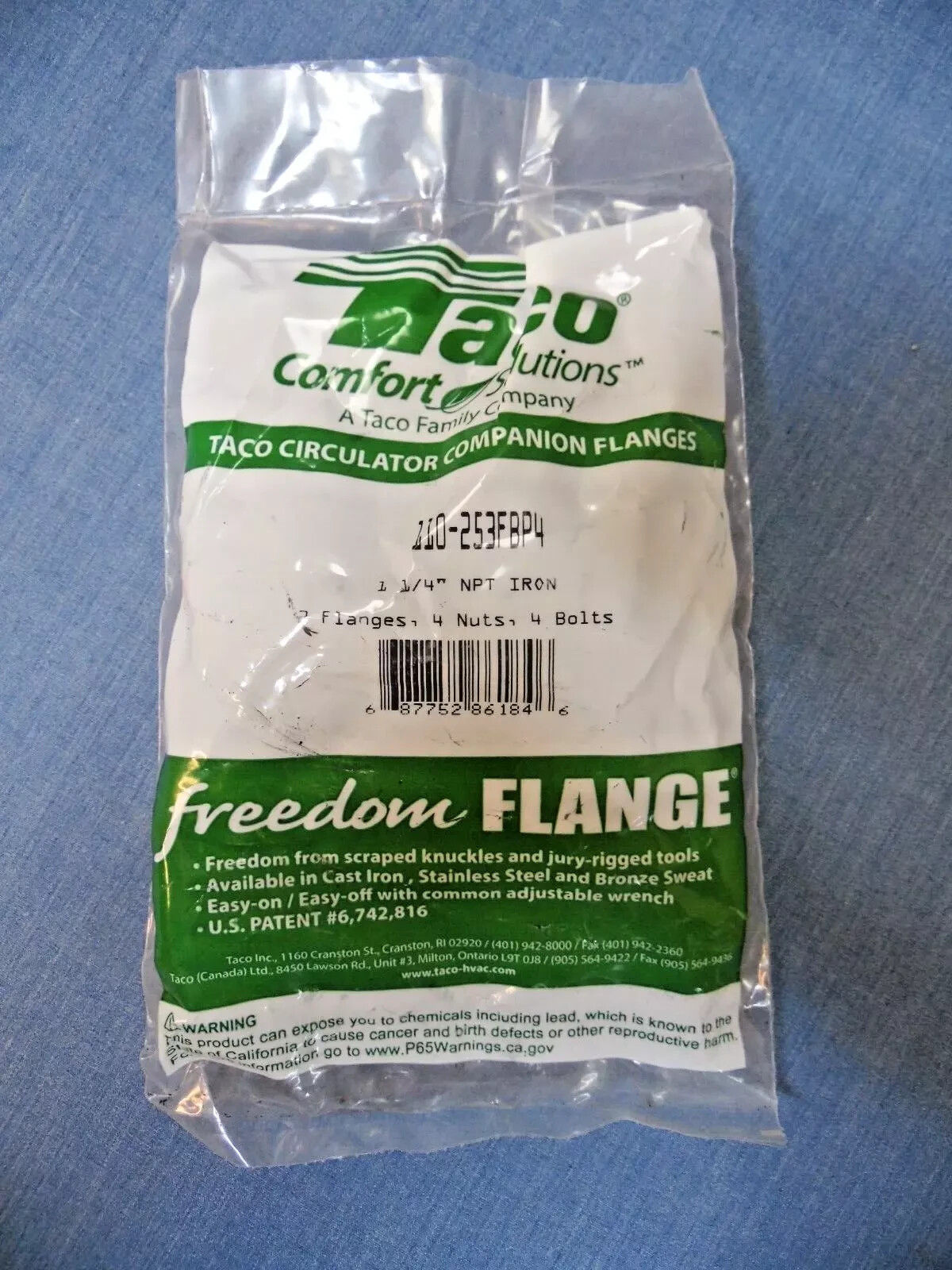 1-1/2″ Taco Freedom Flange set 110-254FBP4 – Circulator Pump NPT iron 007 f5 f4
