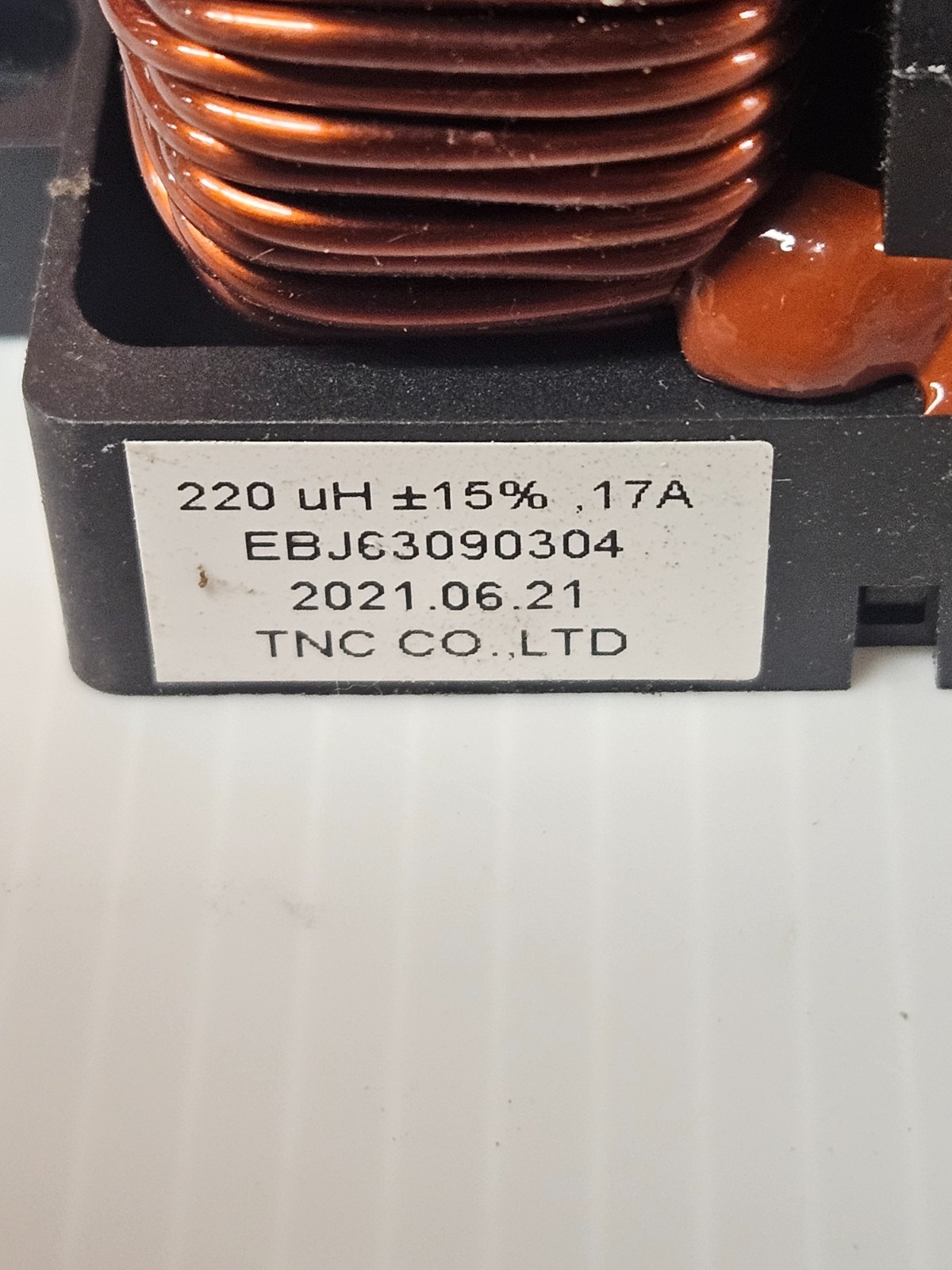 LG EBJ63090304 OEM Transformer Reactor 220uH 17A HVAC Air Conditioner