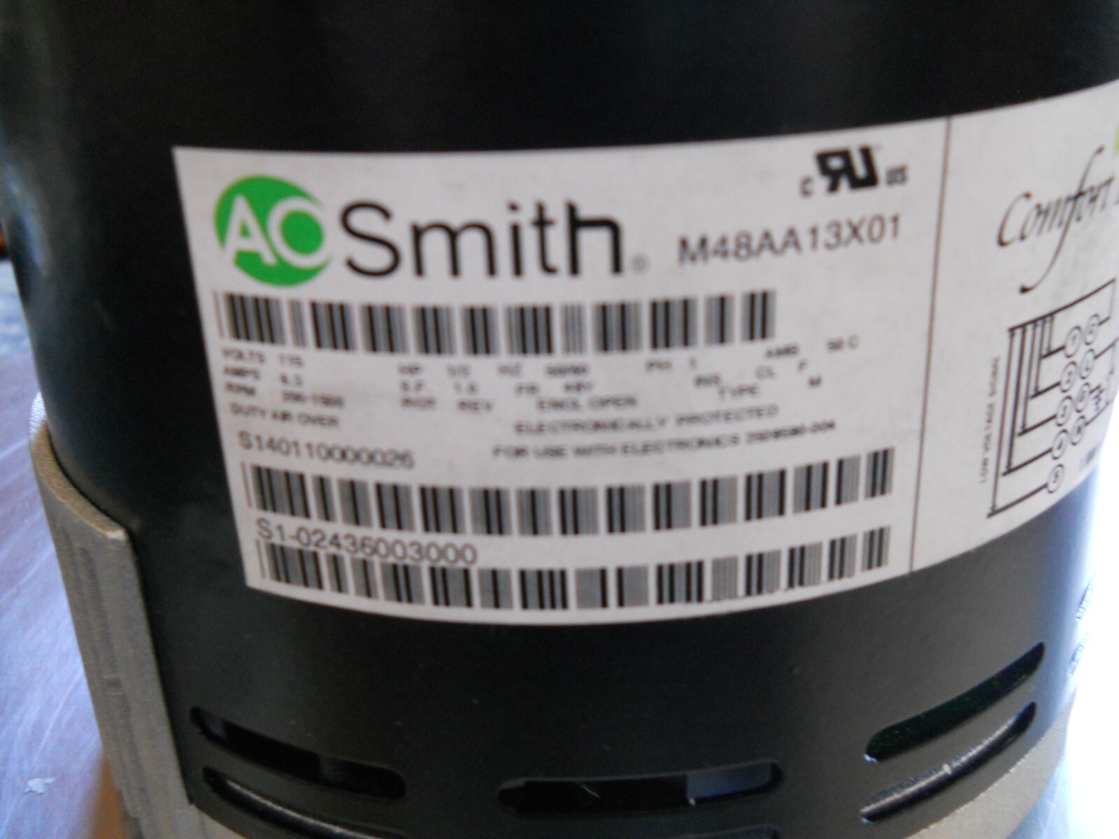 New In Box M48AA13X01 Motor 1/2 HP A.O. Smith 2509590-004