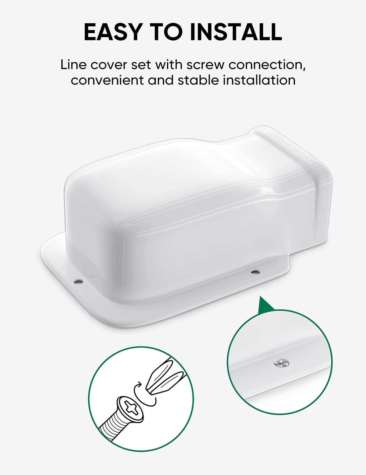 3″ Entry Wall Cover Line Set Parts PVC Accessory 3 inch, White