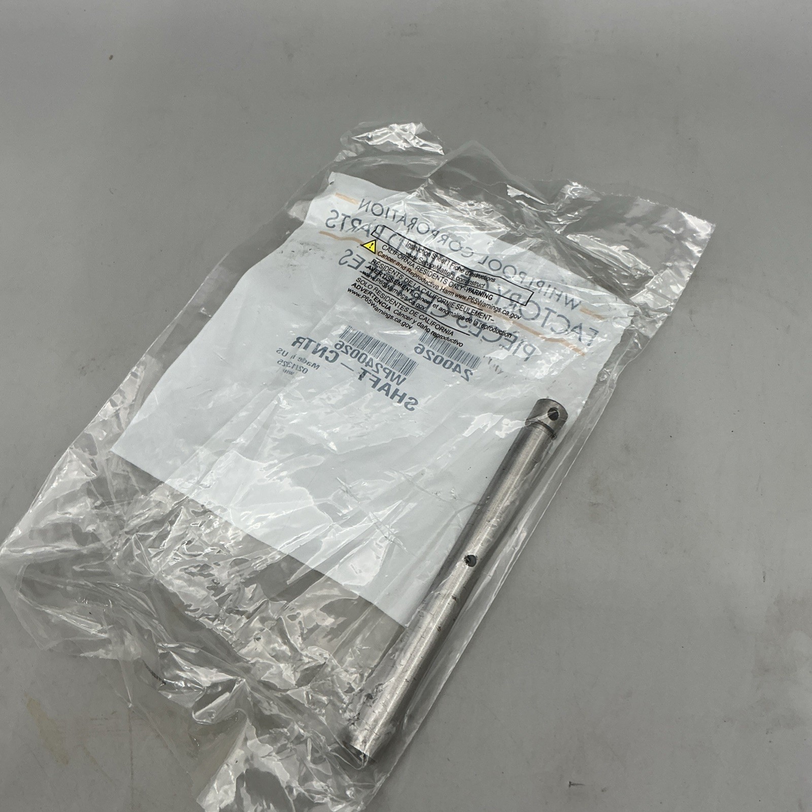 Genuine Whirlpool WP240026 SHAFT-CNTR Brand New