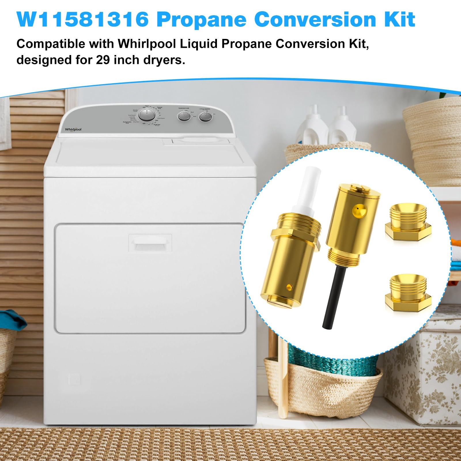 W11581316 Gas Dryer LP Conversion Kit FOR Whirlpool Maytag