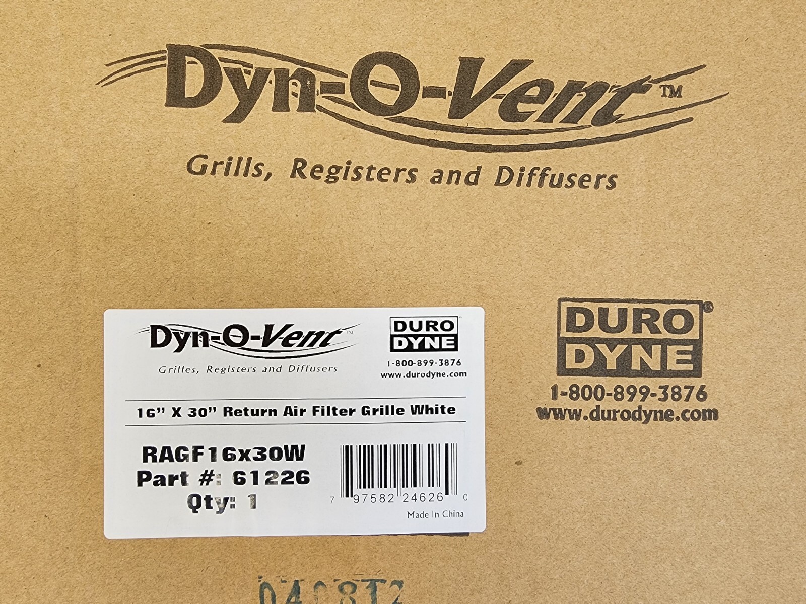 16″ x 30″ Return Air Filter Grill White, Part #61226