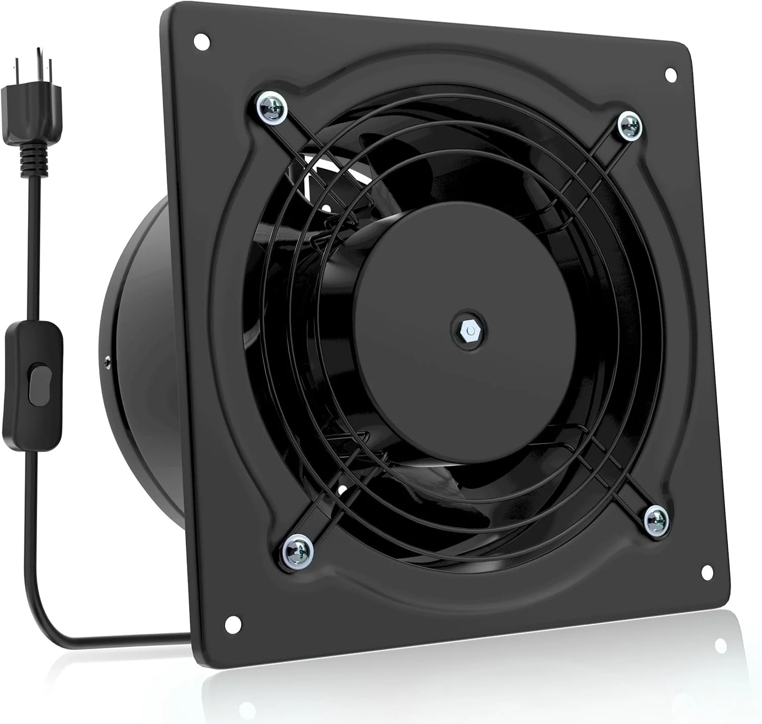 HG Power 6 Inch Exhaust Fan, 308CFM Wall Exhaust Fan for Kitchen, Metal Extracto