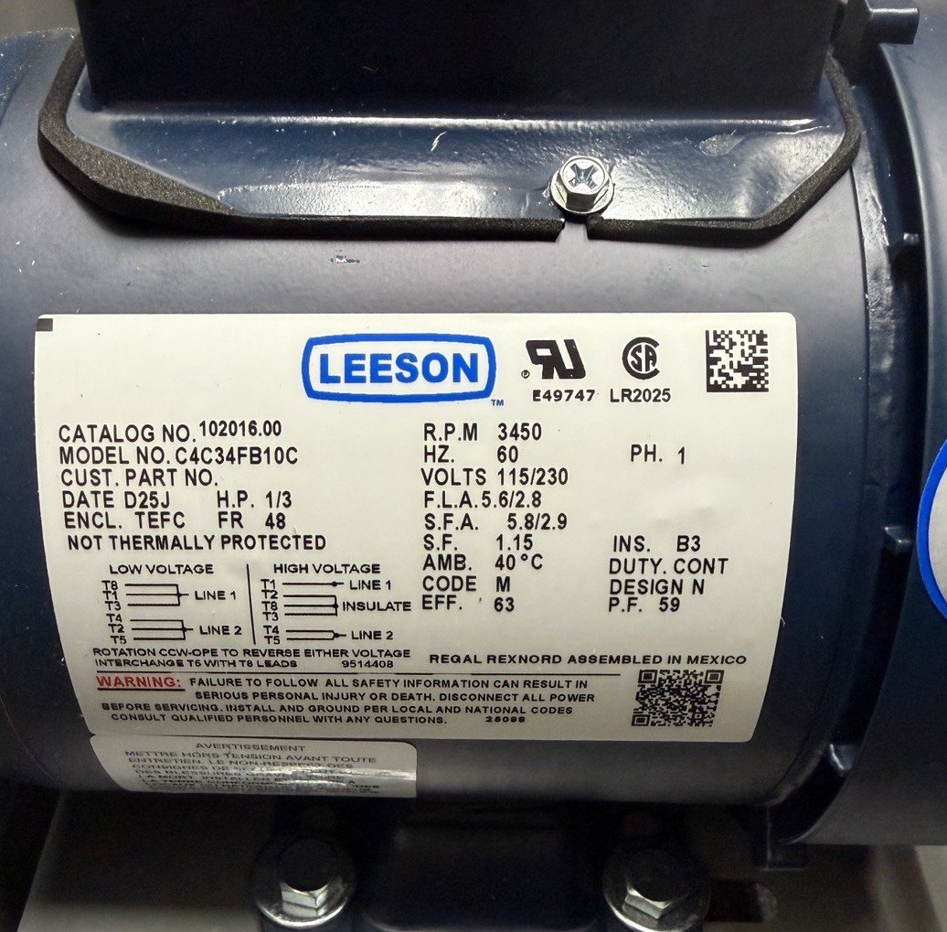 Dayton 48Lx10 High Pressure Blower,7-3/4 In Wheel Dia. 48LX10 Minor Scuff Dent