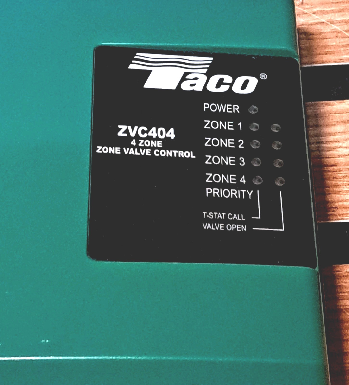 Taco ZVC404 4 Zone Valve Control Hydronic Heating Boiler Pump Relay Module Panel