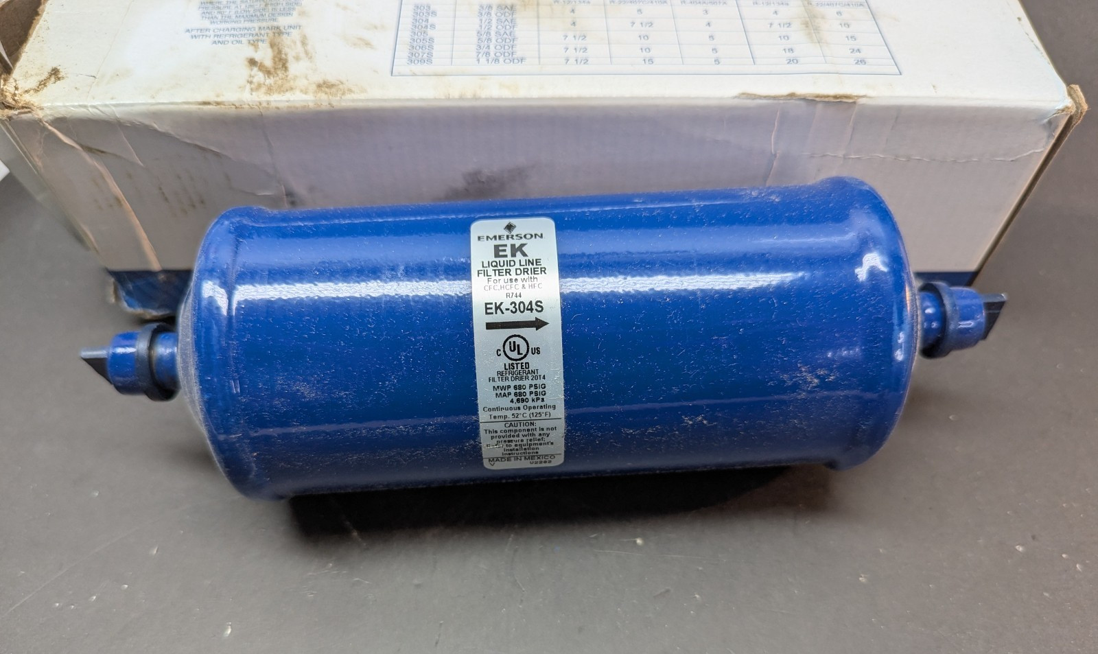 Emerson EK-304S Liquid Line Filter-Drier for CFC HCFC HFC R744 Mexico