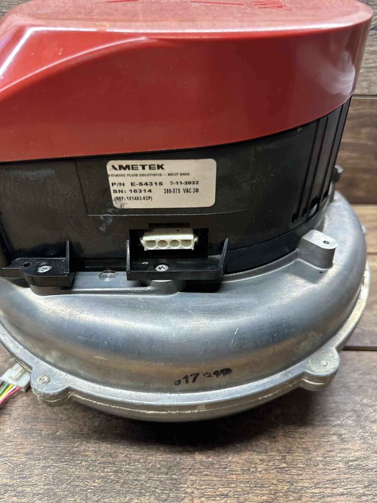 Ametek Nautilair Brushless Combustion Blower 151403-02P E-54315 380-575V 3-Phase