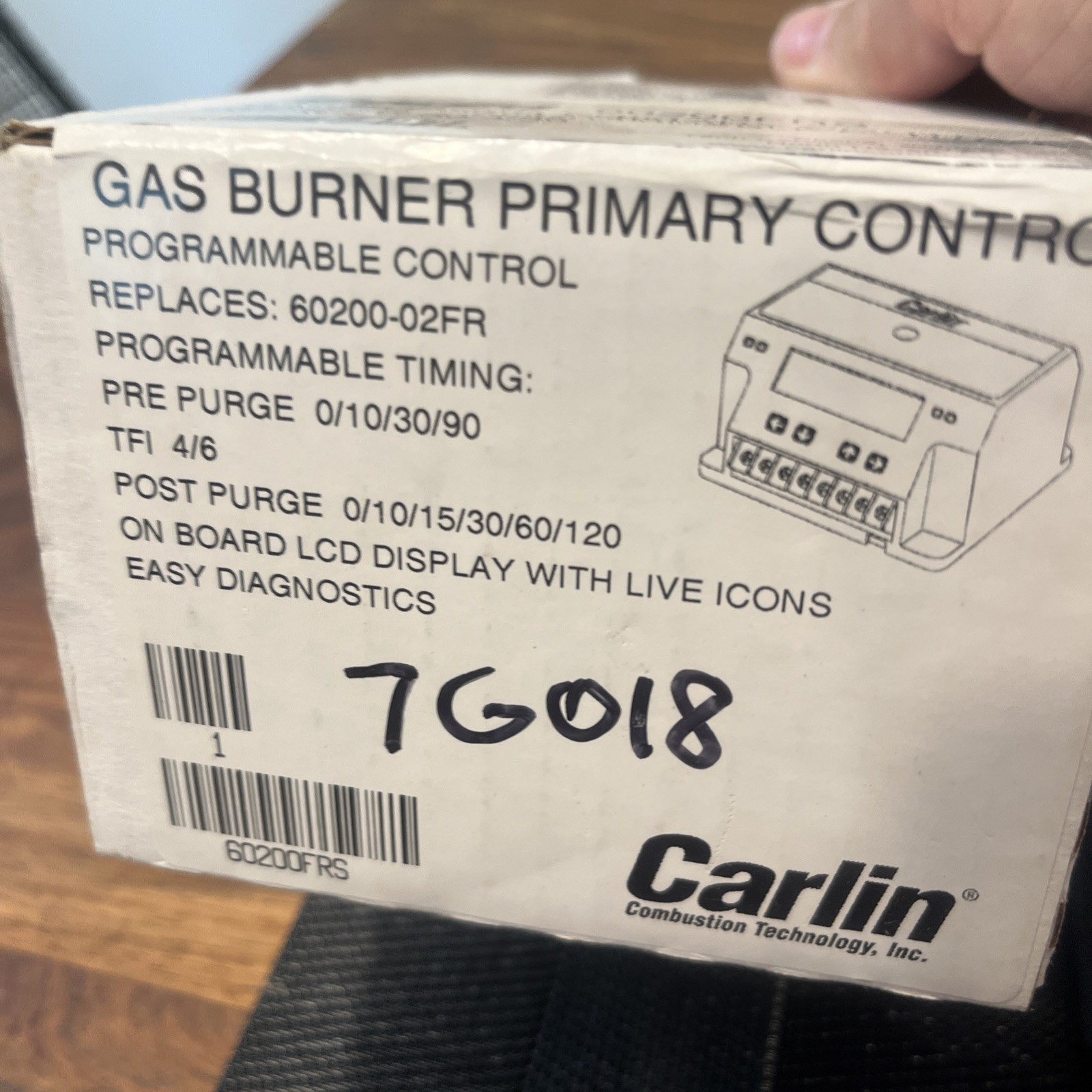 Carlin 60200FRS Gas Burner Primary Control For EZ-Gas GAS201 6020002FR363S