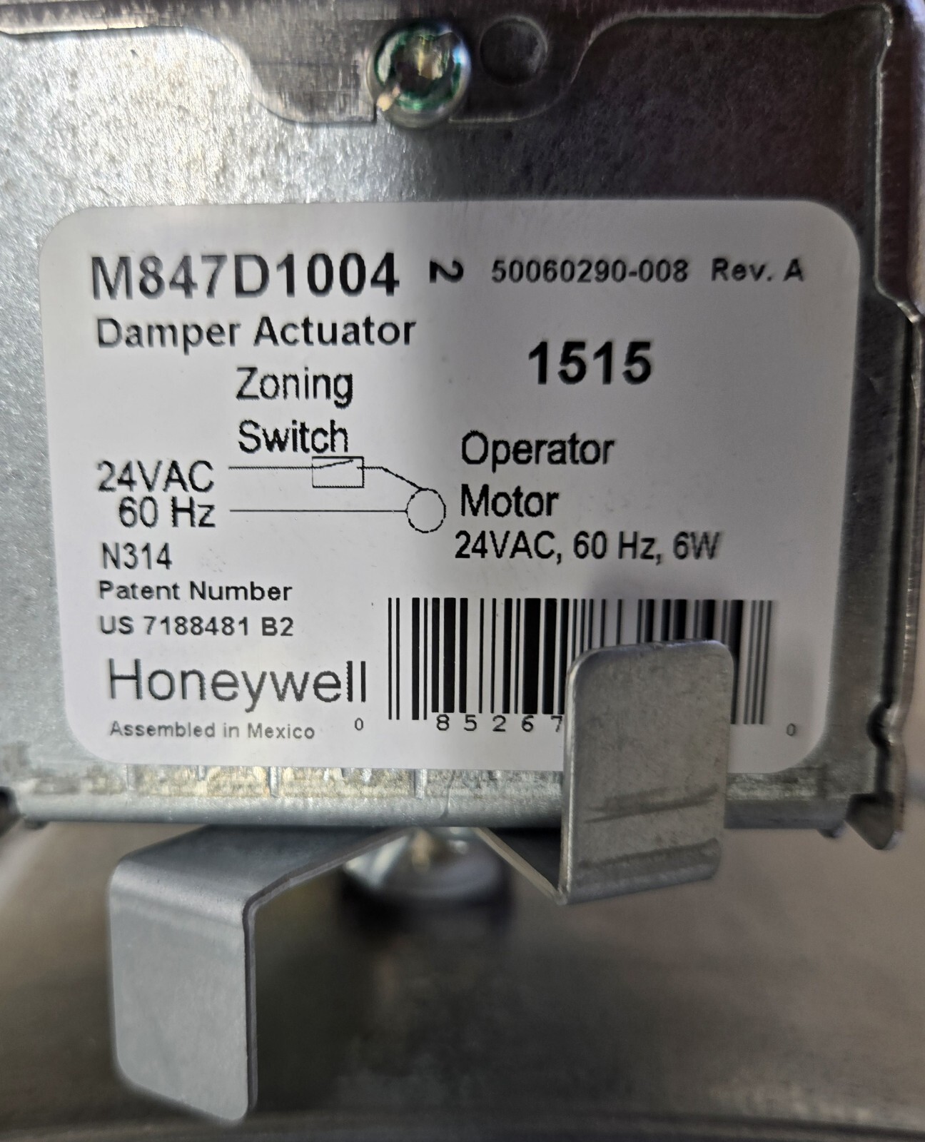 HONEYWELL AUTOMATIC ROUND DAMPER ARD18/U. 18″ DIA.