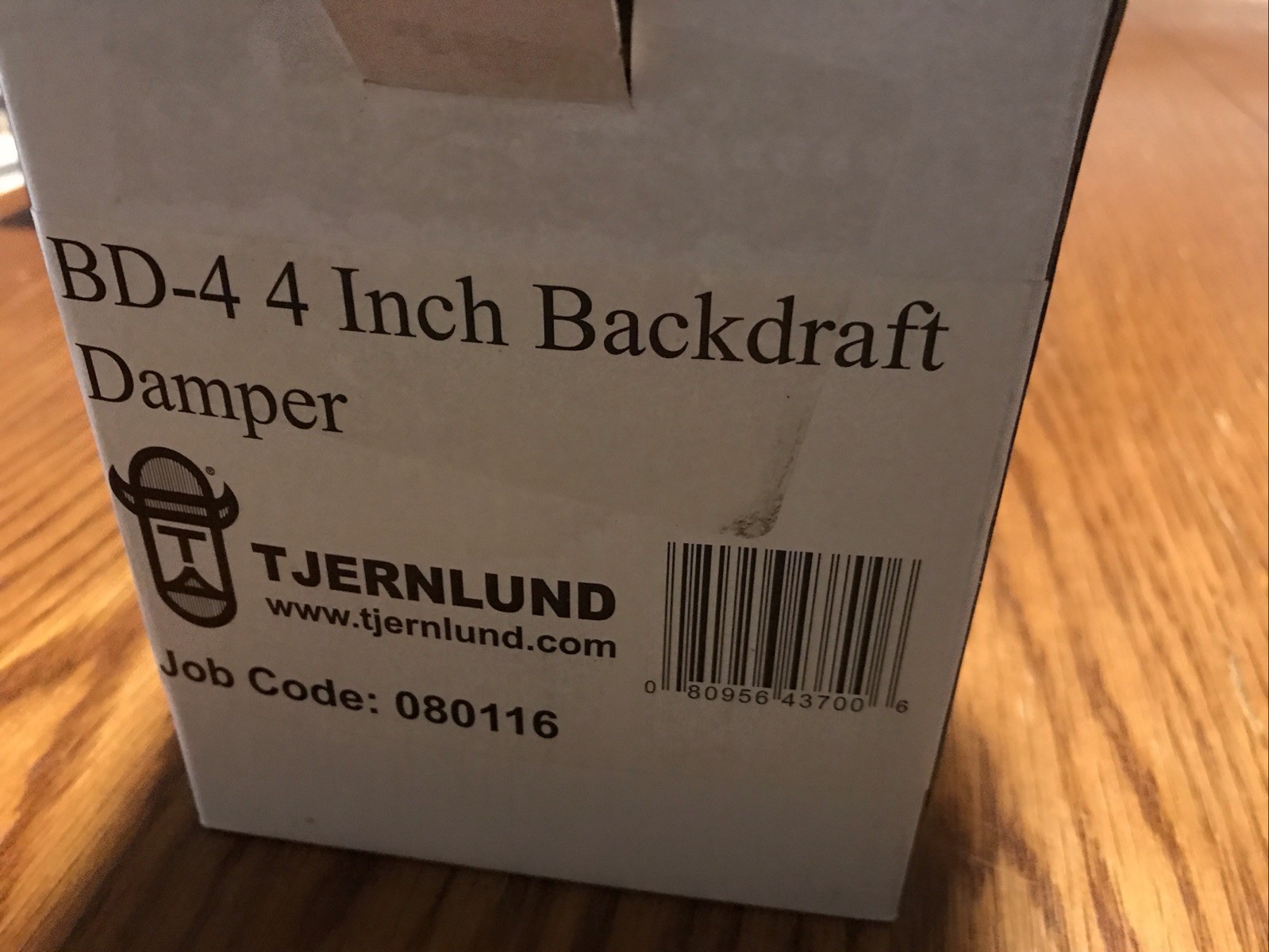 Tjernlund BD-4 Spring Return Backdraft Damper for 4″ Ducts