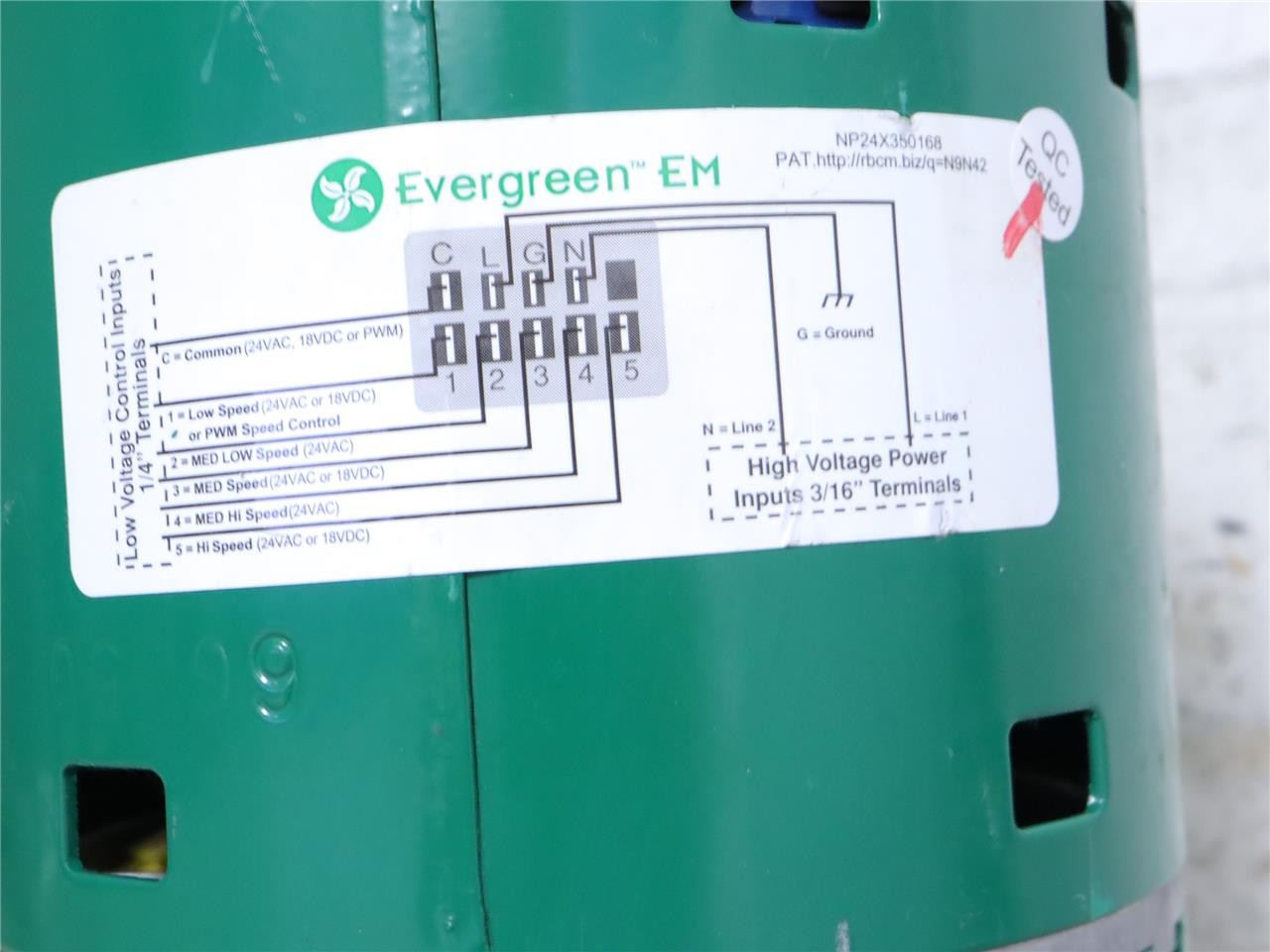 Genteq 5SEA39MLP8021 ECM Blower Motor 6210X 1HP 115/208-230V Evergreen EM