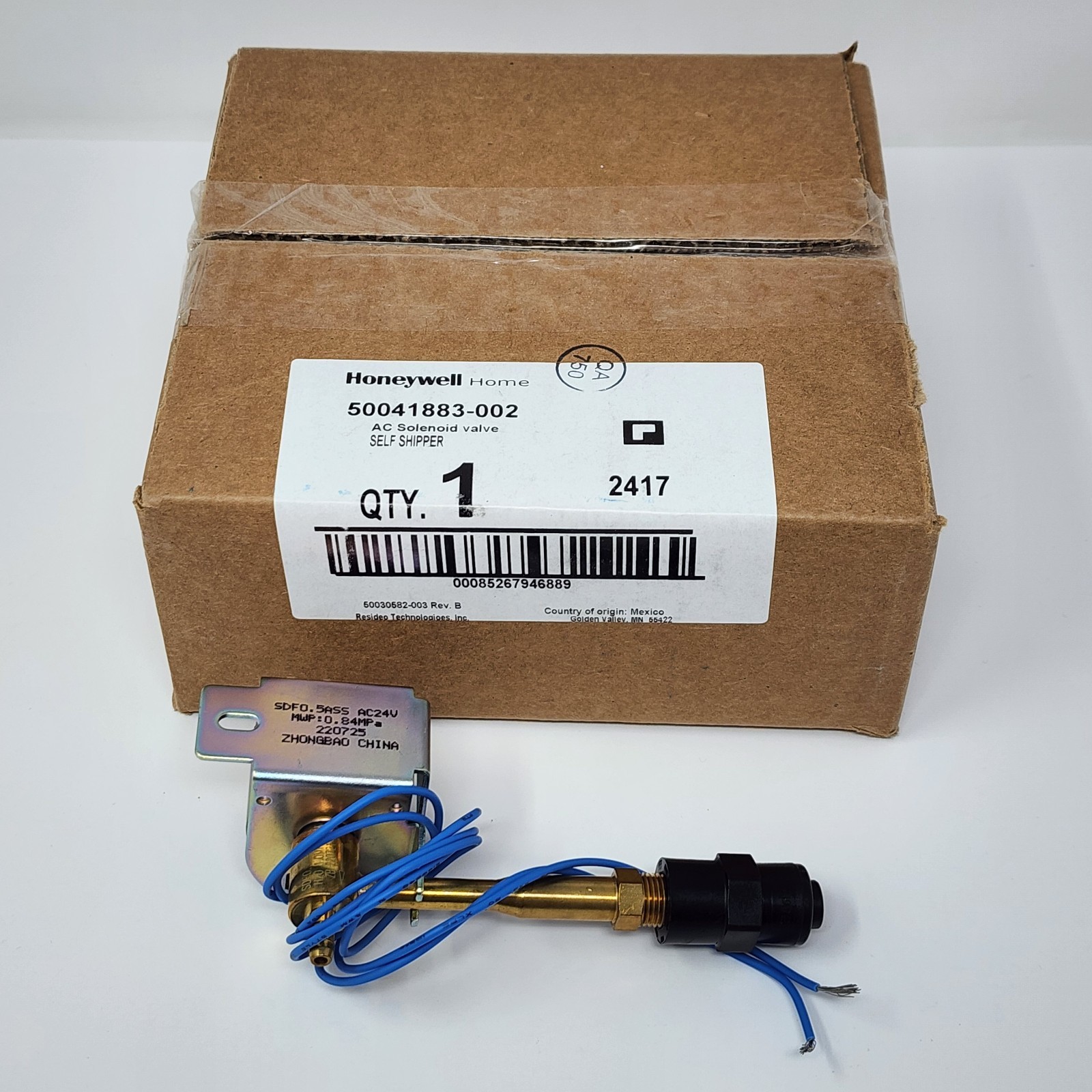 Honeywell AC Solenoid Valve 50041883-002 for HE100 and HE200