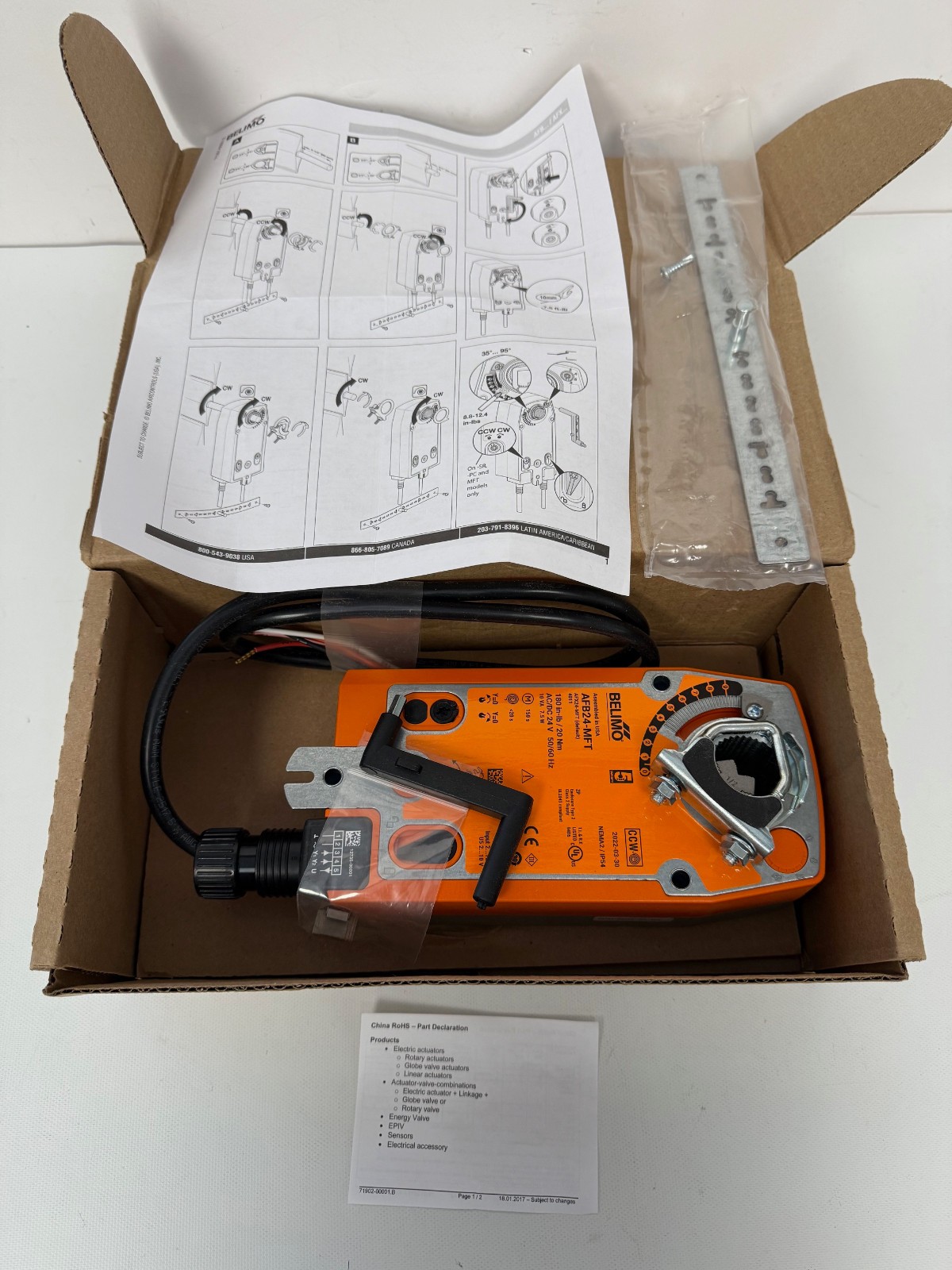 BELIMO AFB24-MFT ACTUATOR 180 IN-LB 20NM AC/DC 24V NEW OPEN BOX
