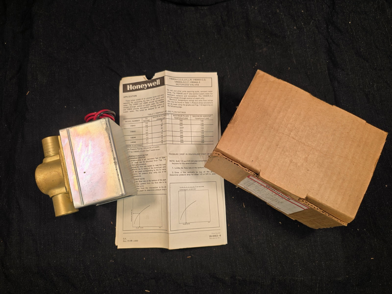 HONEYWELL V4043A1259 3/4″ 120v Motorized Zone Valve – NOS