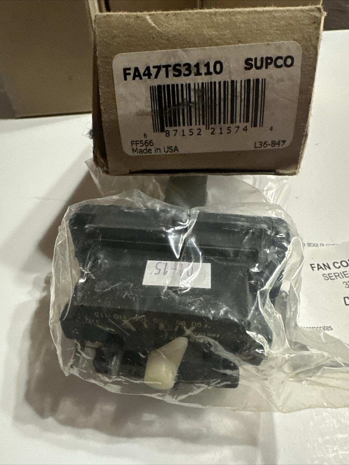 SUPCO CAM-STAT FA47TS3-110 TIME TEMPERATURE START FAN CONTROL – Made In USA