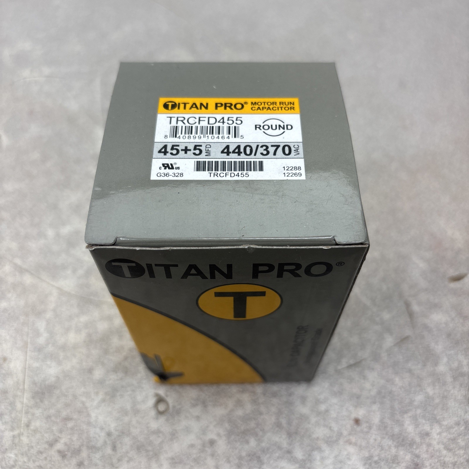 NEW TitanPro TRCFD455 HVAC Round Dual Motor Run Capacitor. 45/5 MFD/UF440/370 V