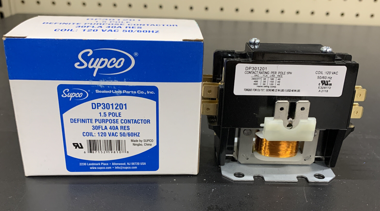 SUPCO CONTACTOR 30A 120V 2-POLE DP301201