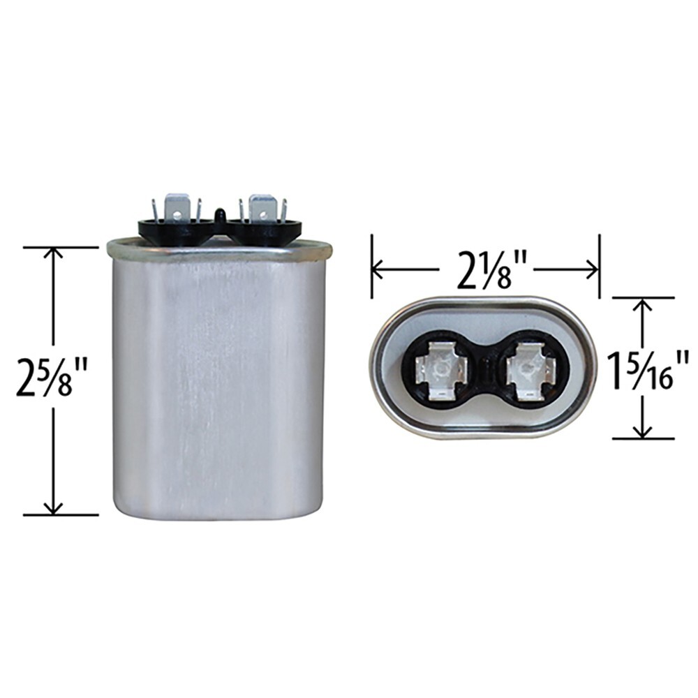 MARS USA 14031 7.5 MFD 440/370V Motor Run Oval Capacitor