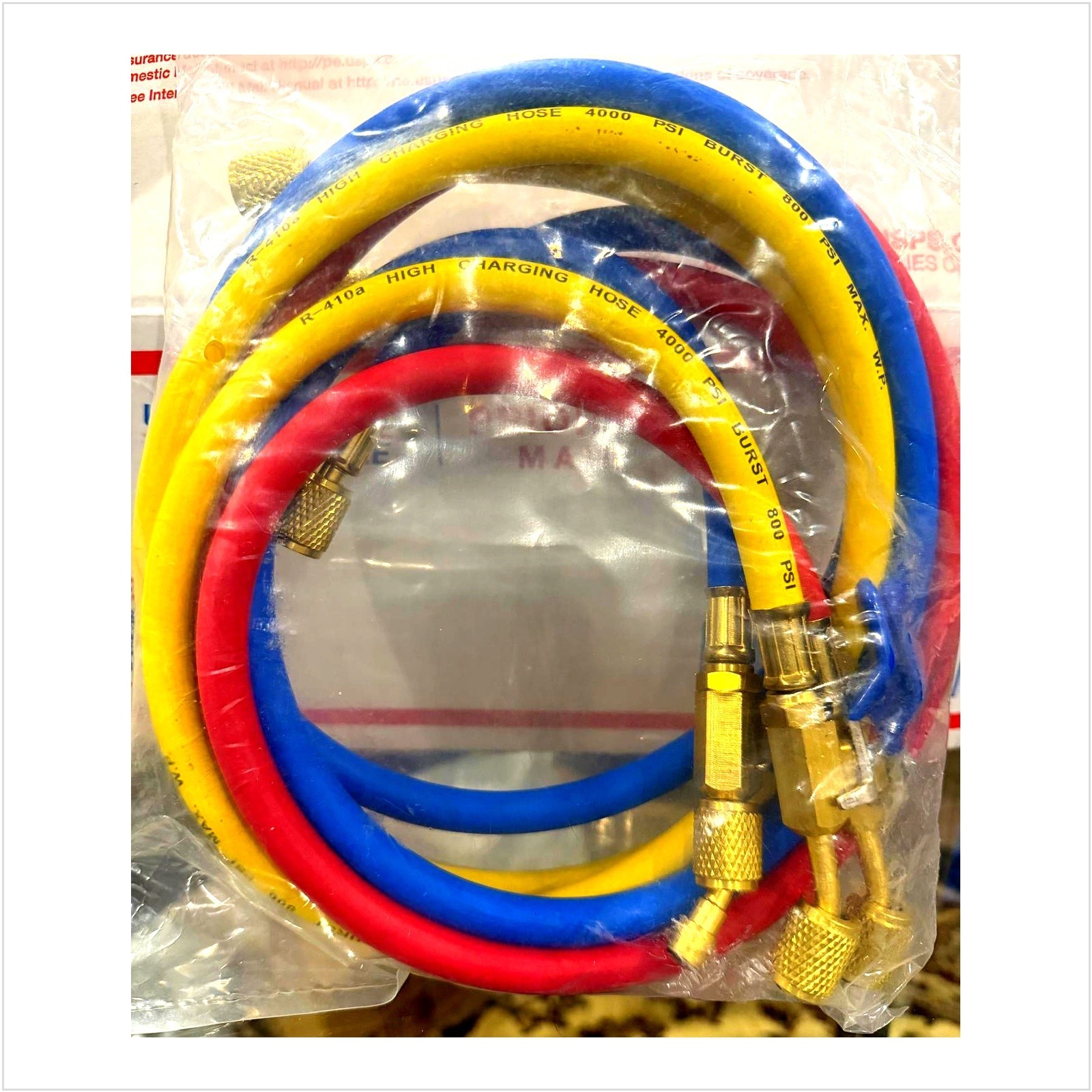 Yellow Jacket 29986 Plus II 1/4″ Hose with Compact Ball Valve 72″ (Pack of 3)