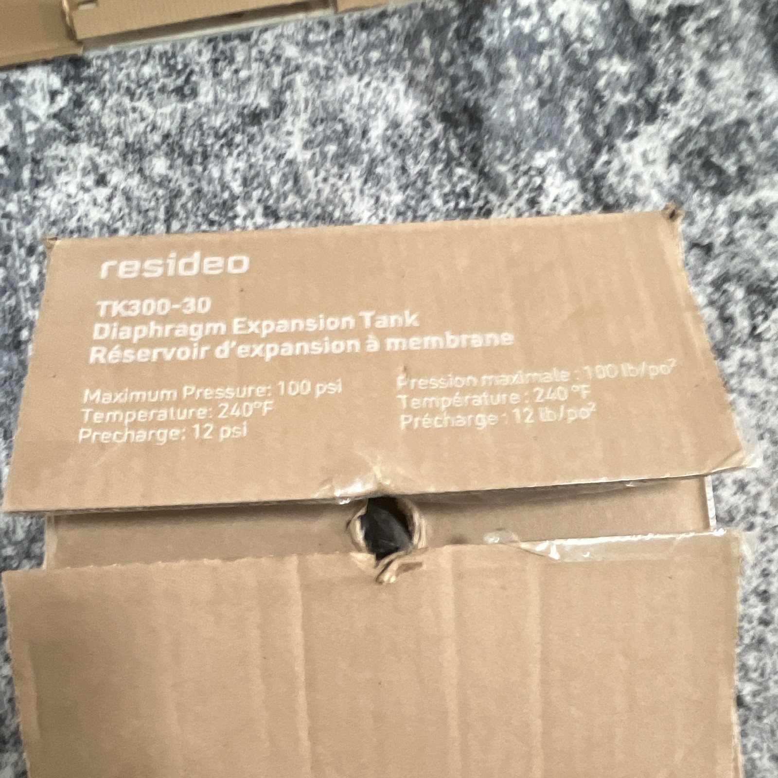 Resideo Boiler Expansion Tank TK300-30 4.4 gal Steel Beige 100 psi