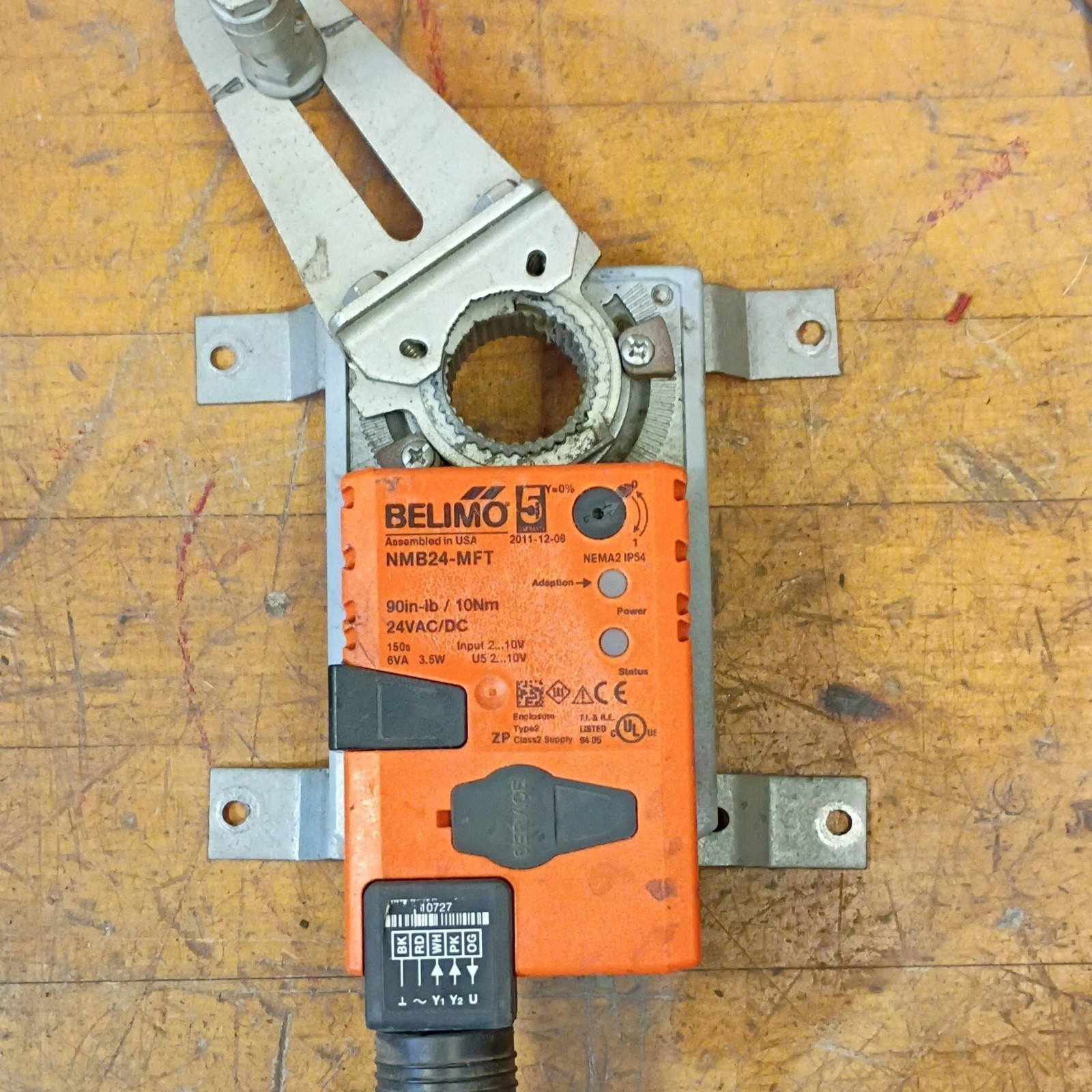 Belimo NMB24-MFT Damper Actuator 24 VAC/DC Metal Plastic Corded Electric