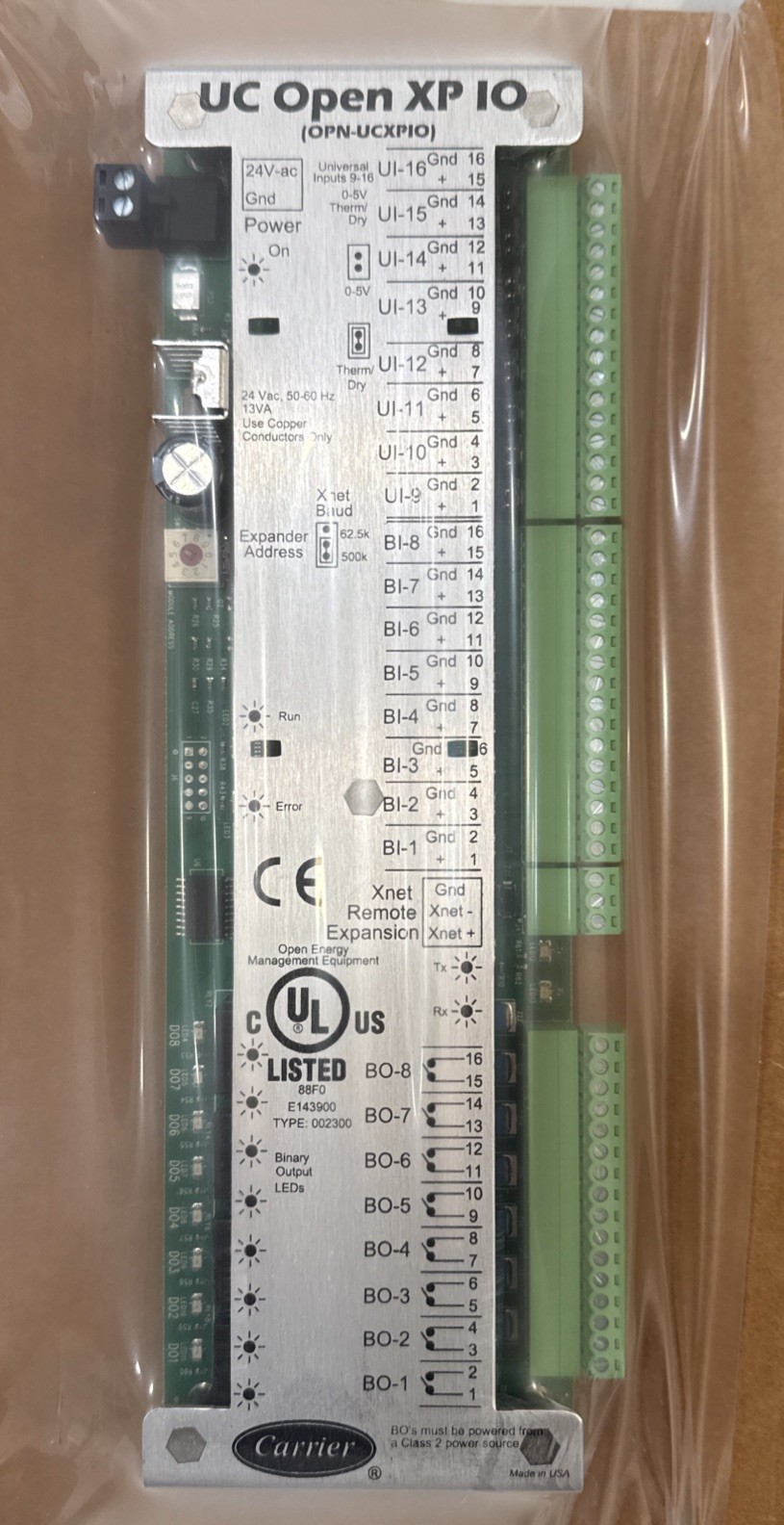NEW Carrier OPN-UCXPIO Open XP 10 Expander (OPN-UCXP10)