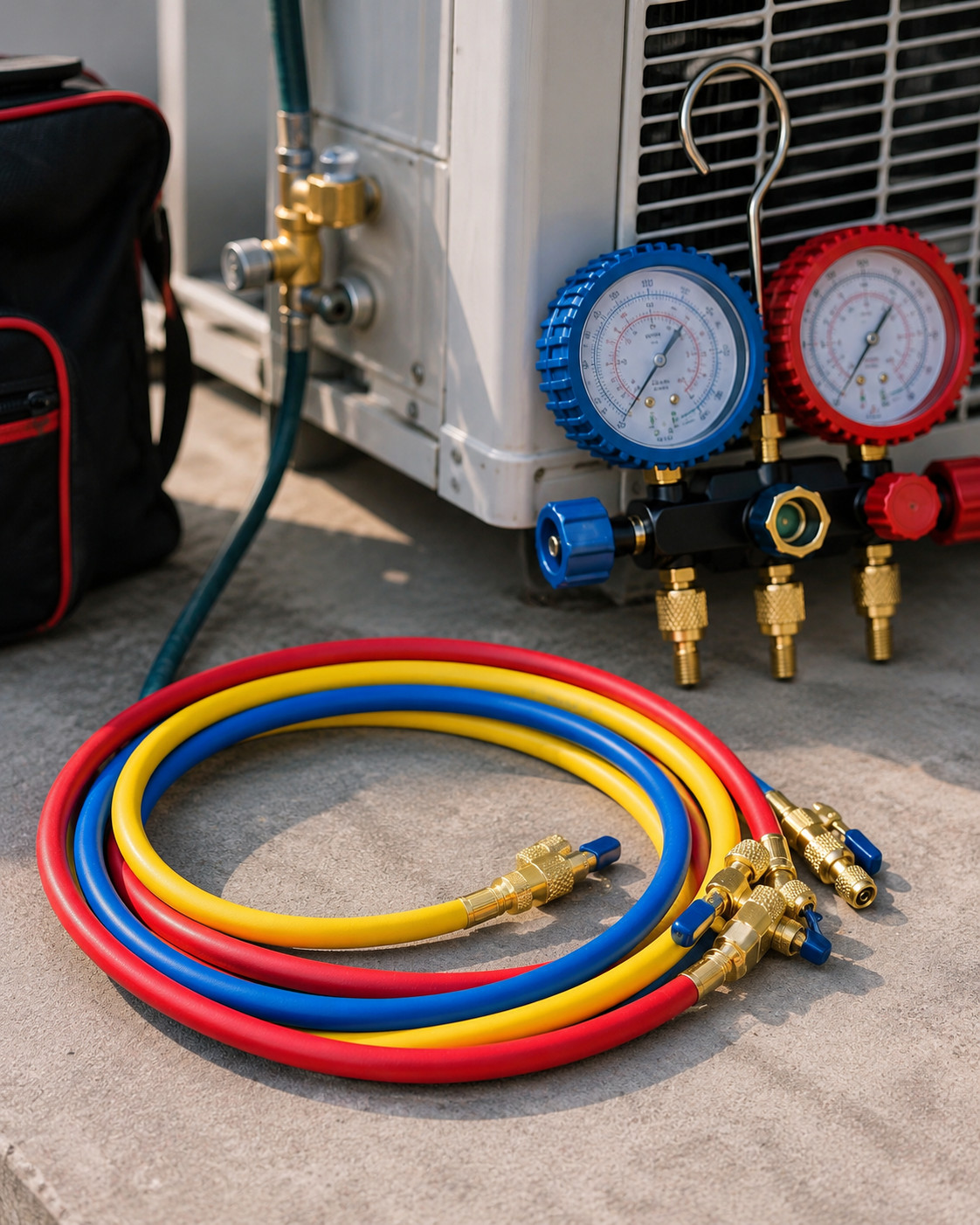 Yellow Jacket 29986 Plus II 1/4″ Hose with Compact Ball Valve 72″ (Pack of 3)